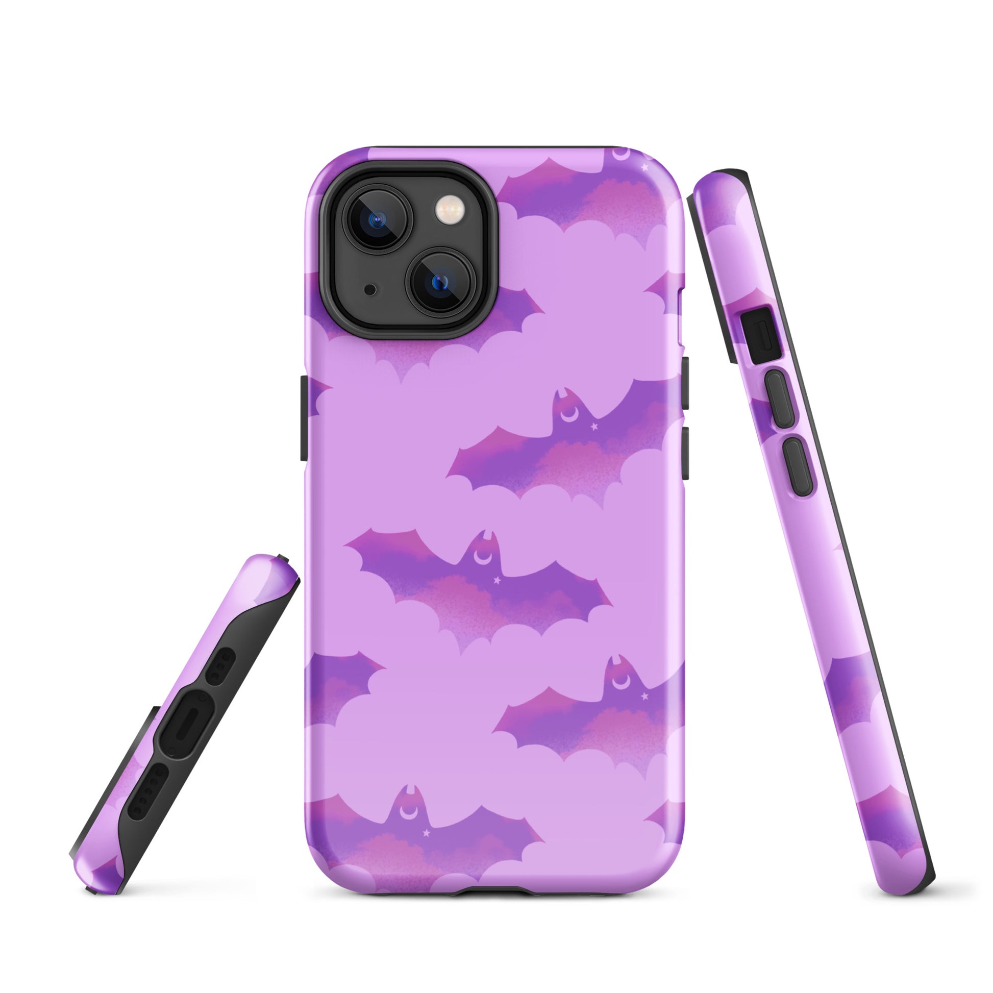 Aensland iPhone® Tough Case featuring a stylish bat design, offering durable protection and impact absorption.