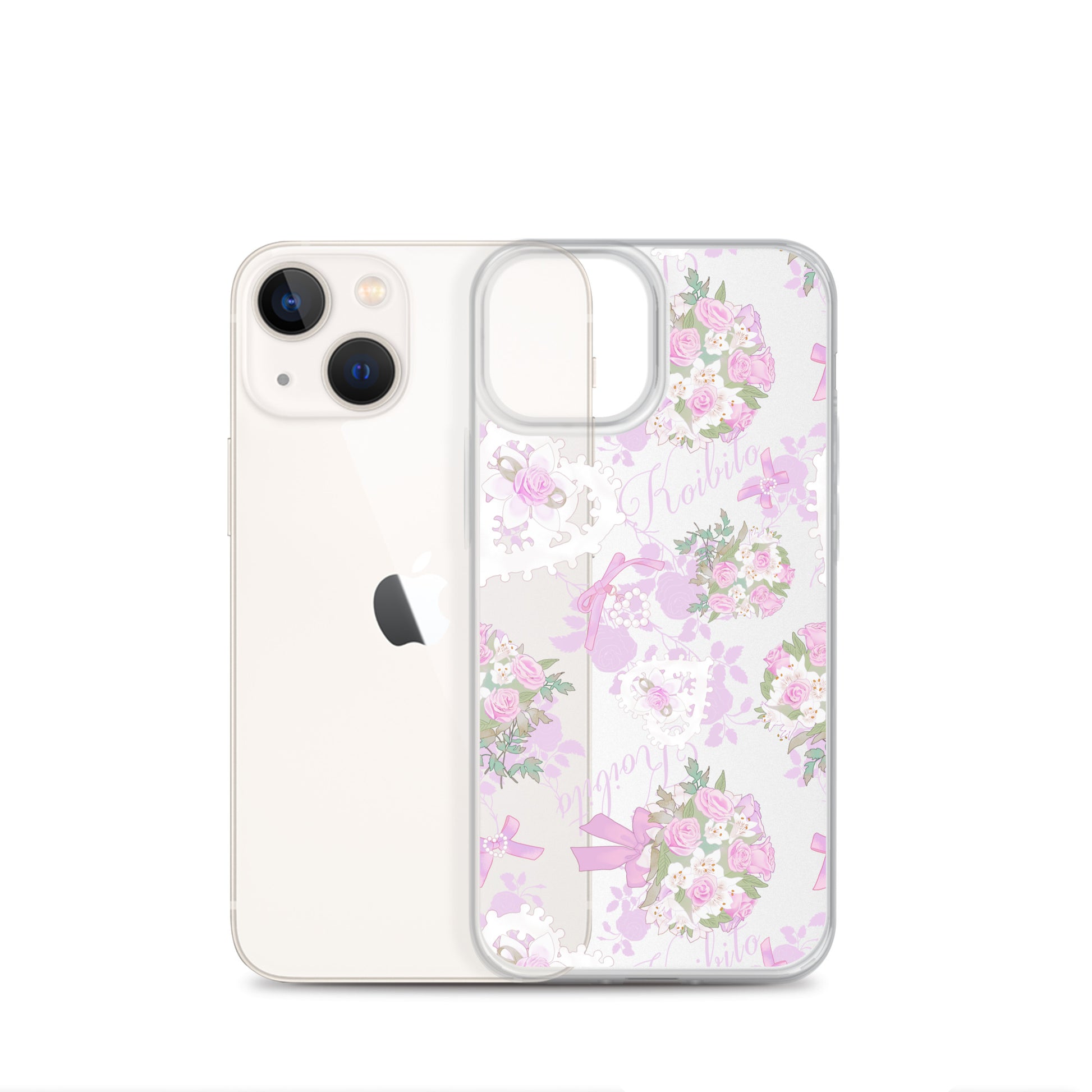 Sleek Anniversary iPhone® Clear Case featuring floral design, protecting against scratches and dust. Perfect for your phone!