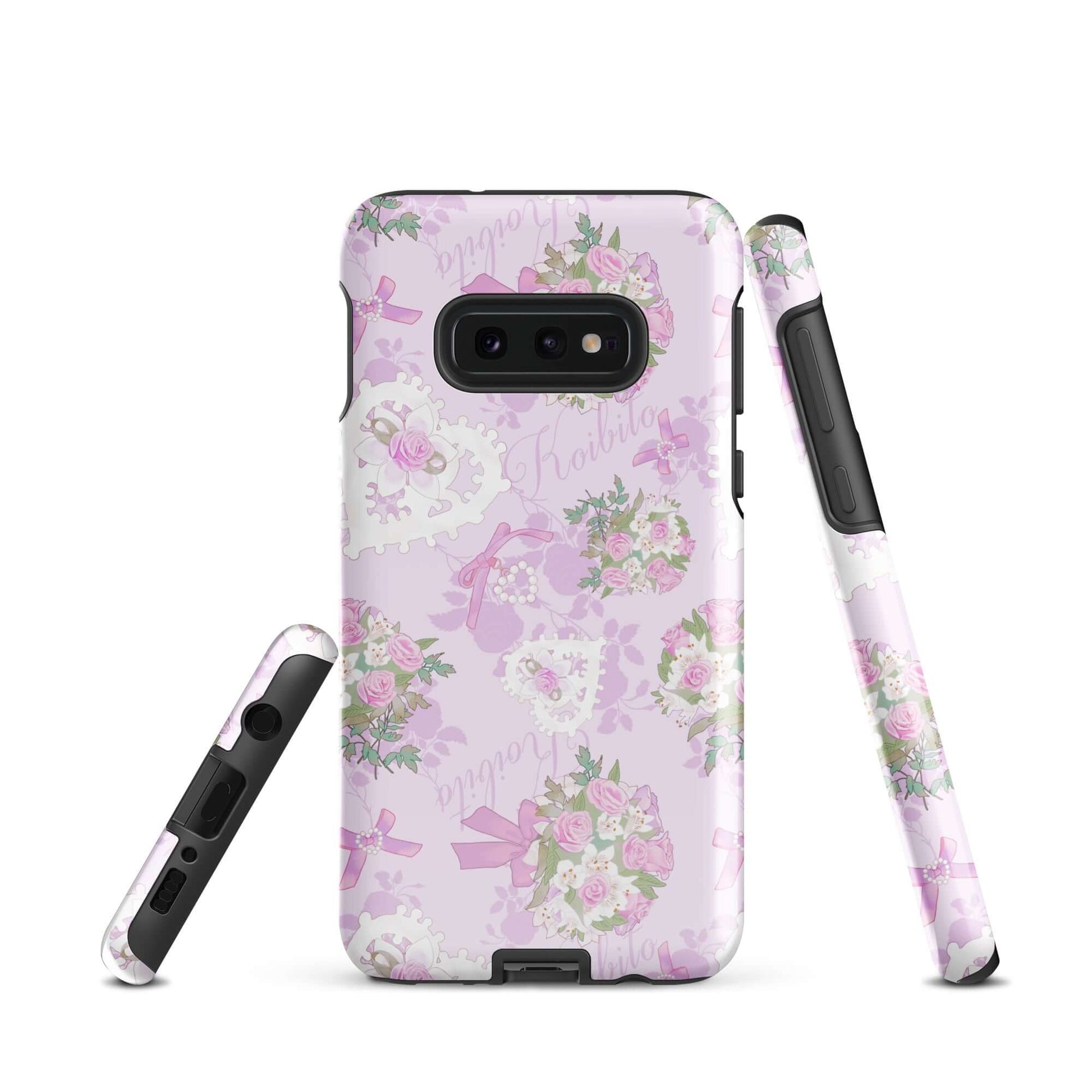 Stylish Anniversary Samsung® Tough Case featuring floral design, offering impact resistance and dual-layer protection.
