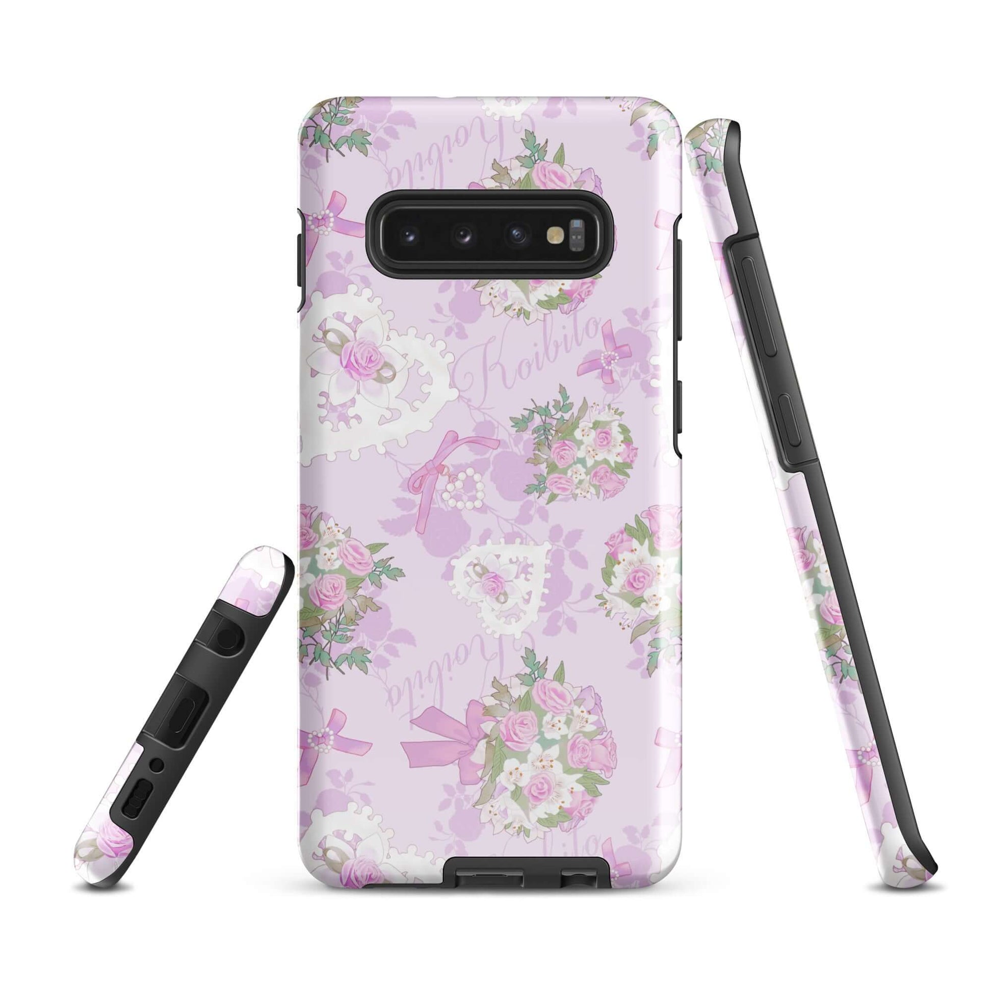 Stylish Anniversary Samsung® Tough Case featuring floral design, ensuring protection and elegance for your Galaxy S10+.