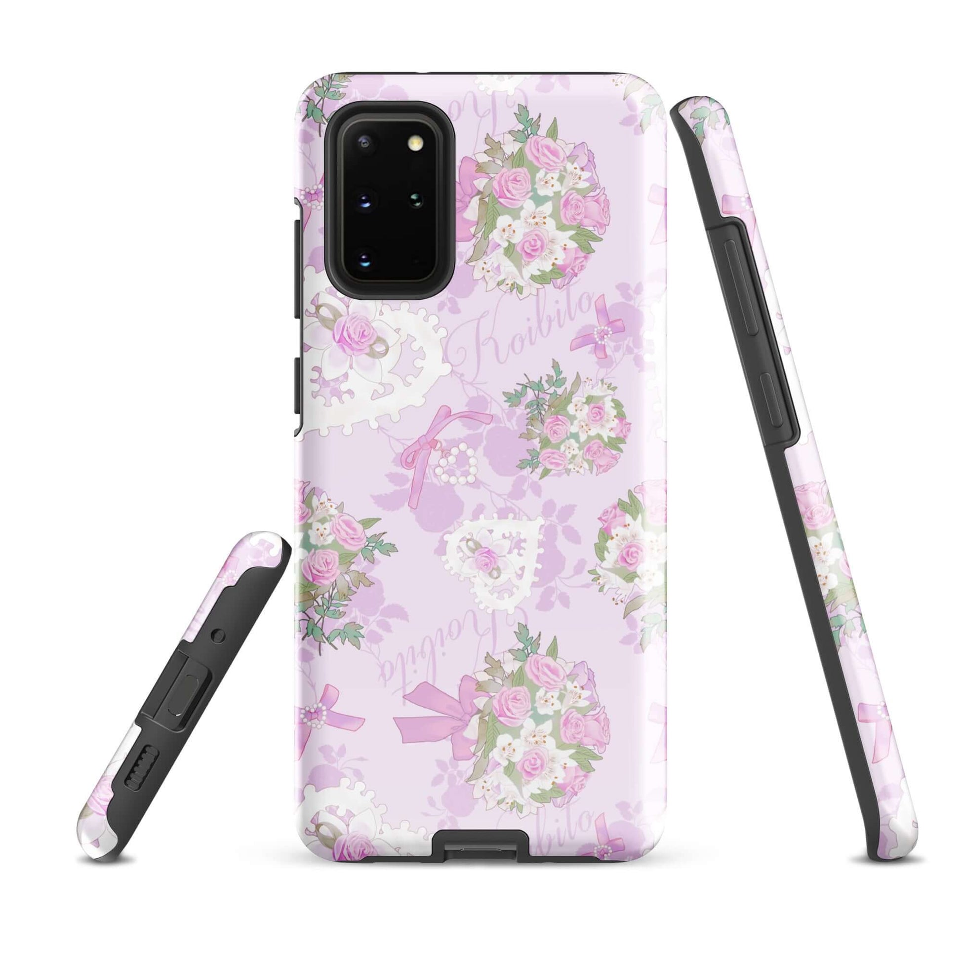 Stylish and durable Anniversary Samsung® Tough Case with floral design, perfect for protecting your Galaxy S20 Plus.