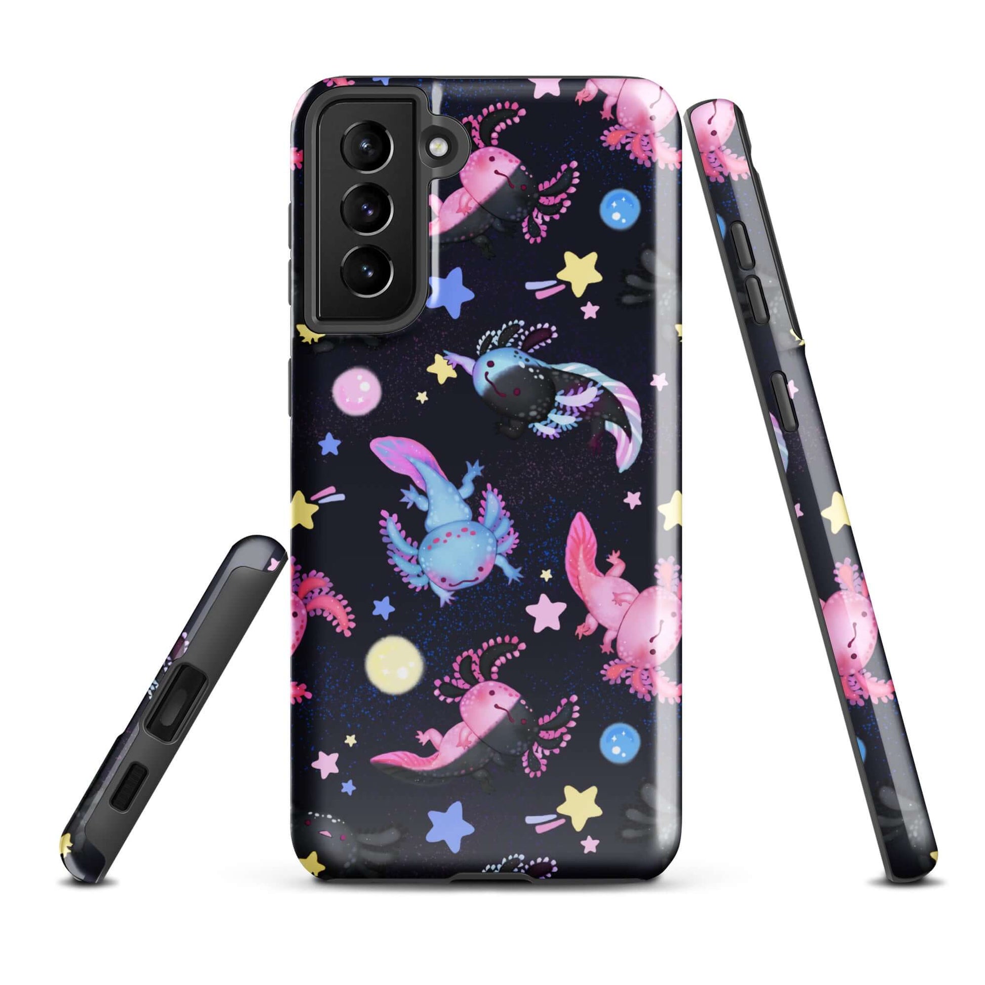 Protect your phone in style with the Axolotl Samsung® Tough Case, featuring vibrant axolotl designs and durable construction.