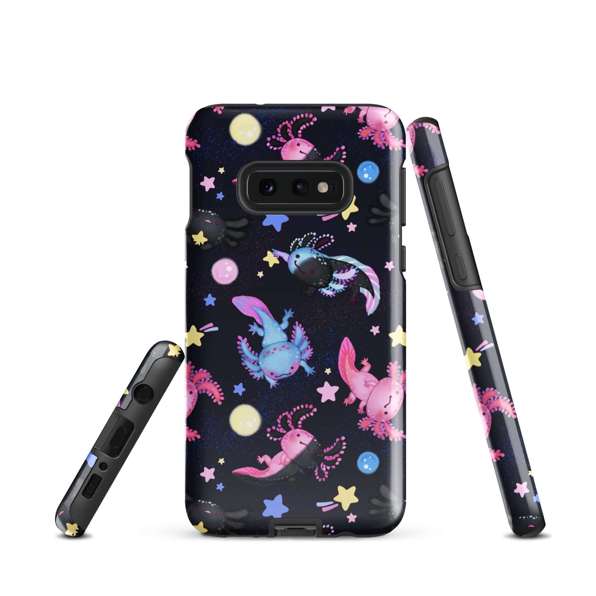 Colorful Axolotl Samsung® Tough Case featuring a sleek design, impact-resistant materials for ultimate protection.