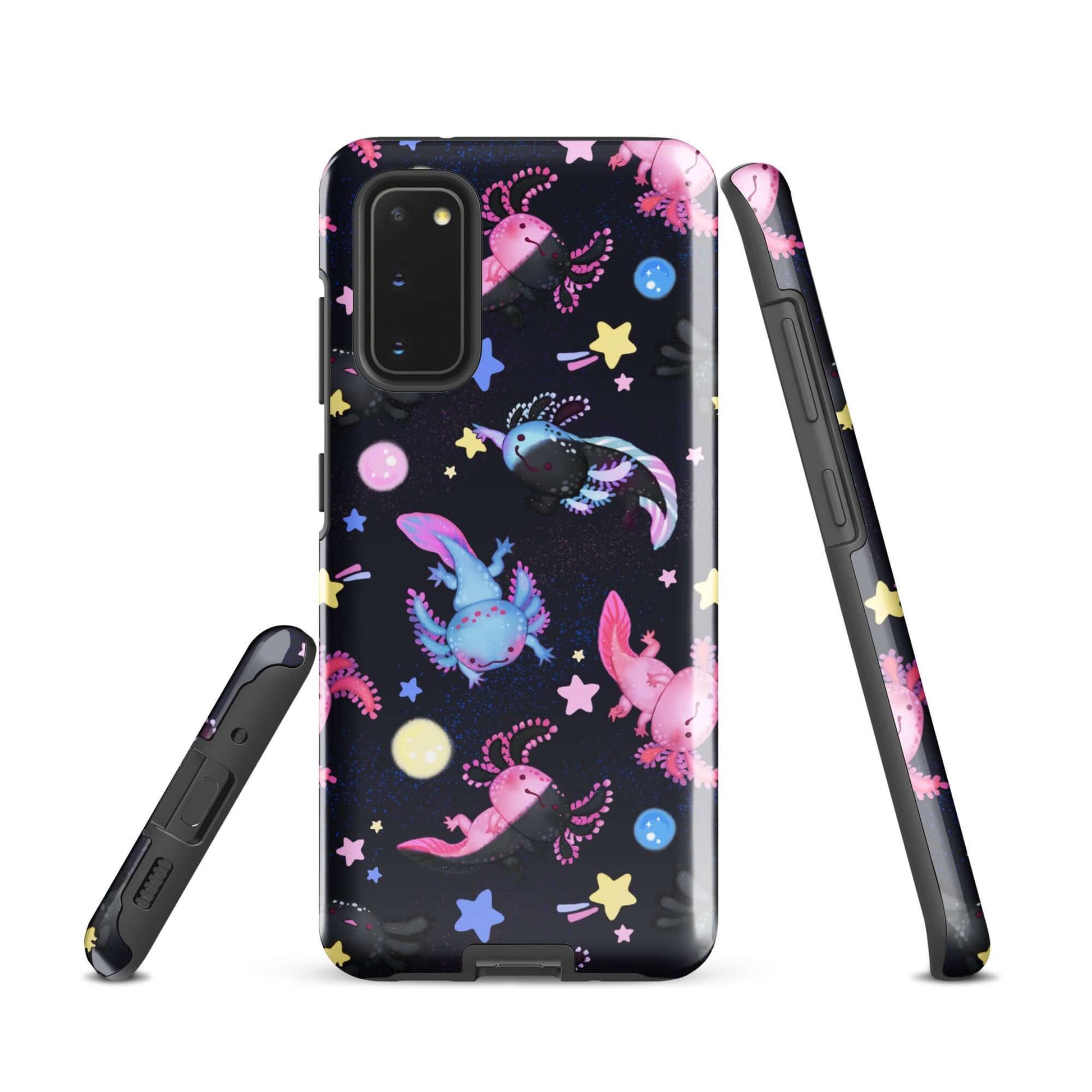 Stylish Axolotl Samsung® Tough Case featuring vibrant designs, ensuring durability and protection for your phone.