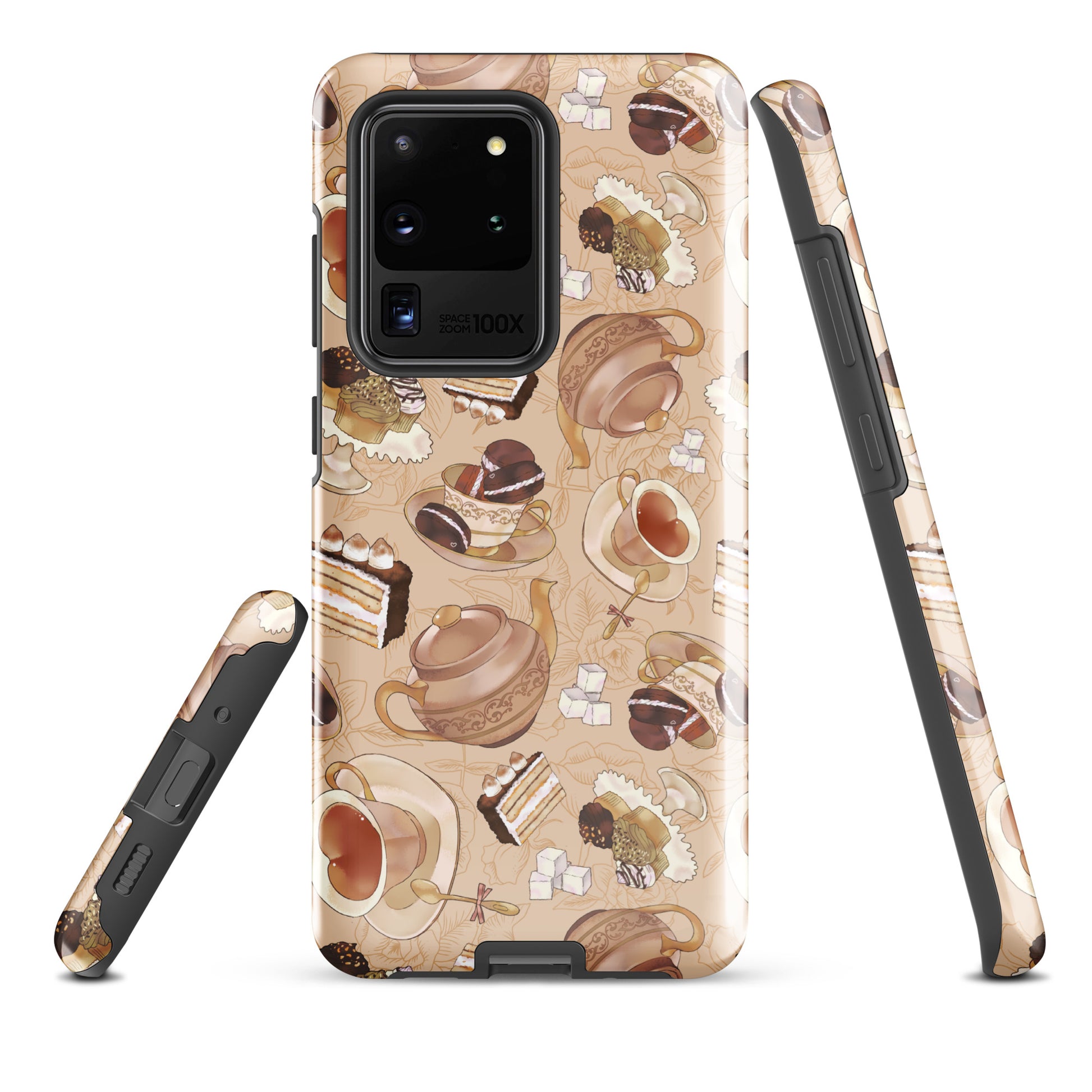 Café Samsung® Tough Case features a stylish design, perfect for protecting your phone while looking chic.