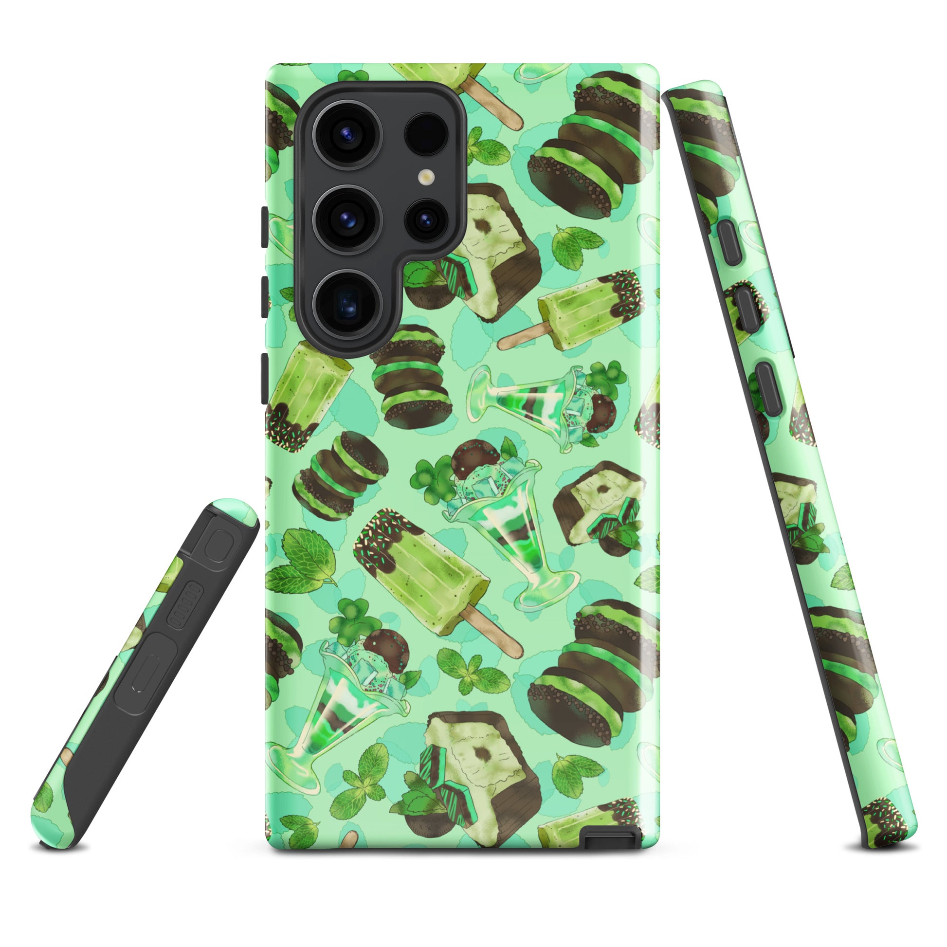 Stylish Choco Mint Samsung® Tough Case with vibrant designs to protect your phone from bumps and scratches.
