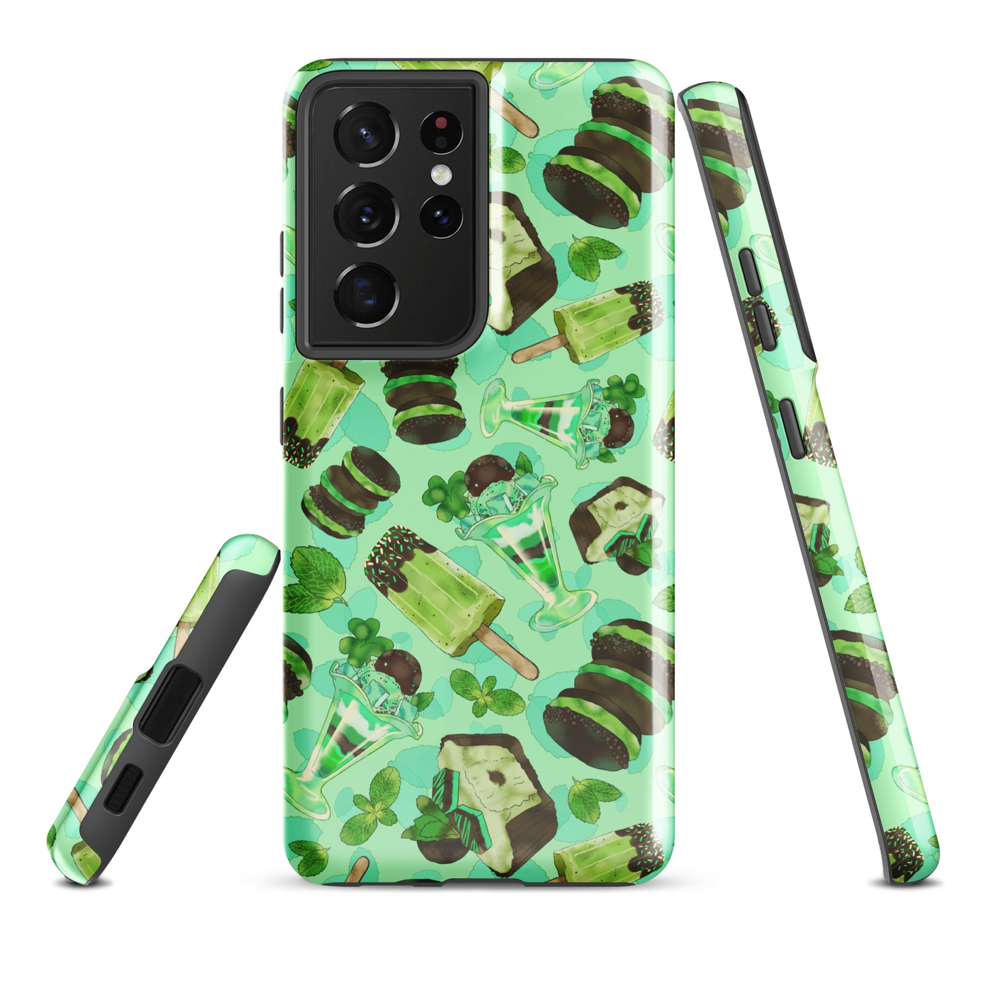 Choco Mint Samsung® Tough Case features a vibrant design for stylish protection against bumps and scratches.