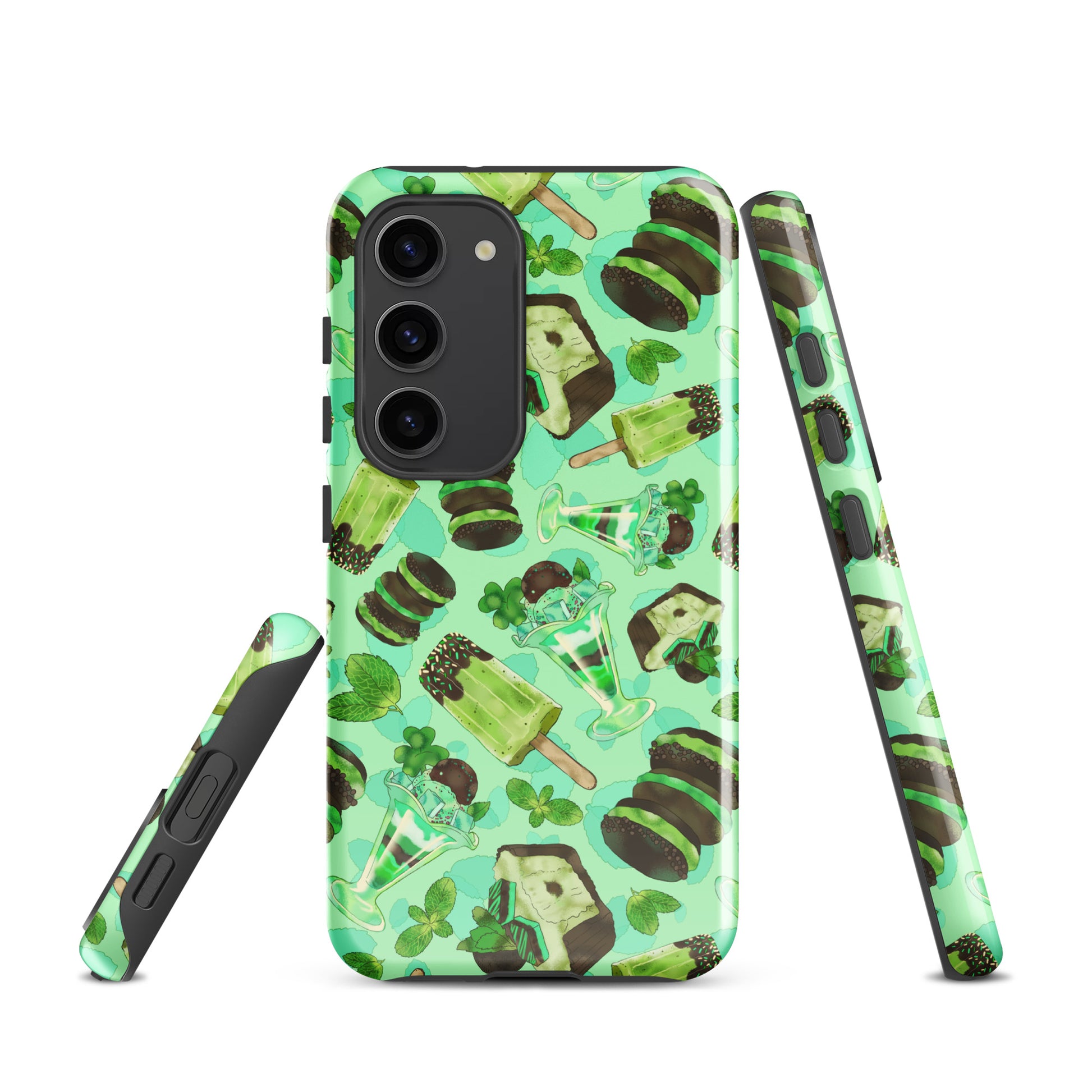 Choco Mint Samsung® Tough Case showcases a stylish design while providing durable protection for your phone.
