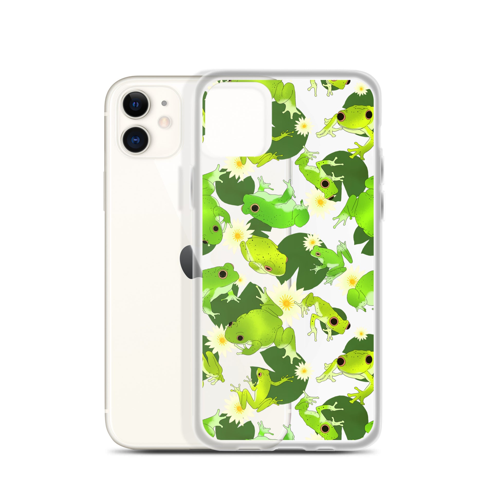 Colorful Kero-kero iPhone® Clear Case showcasing flexible protection, ideal for keeping your device scratch-free and stylish.