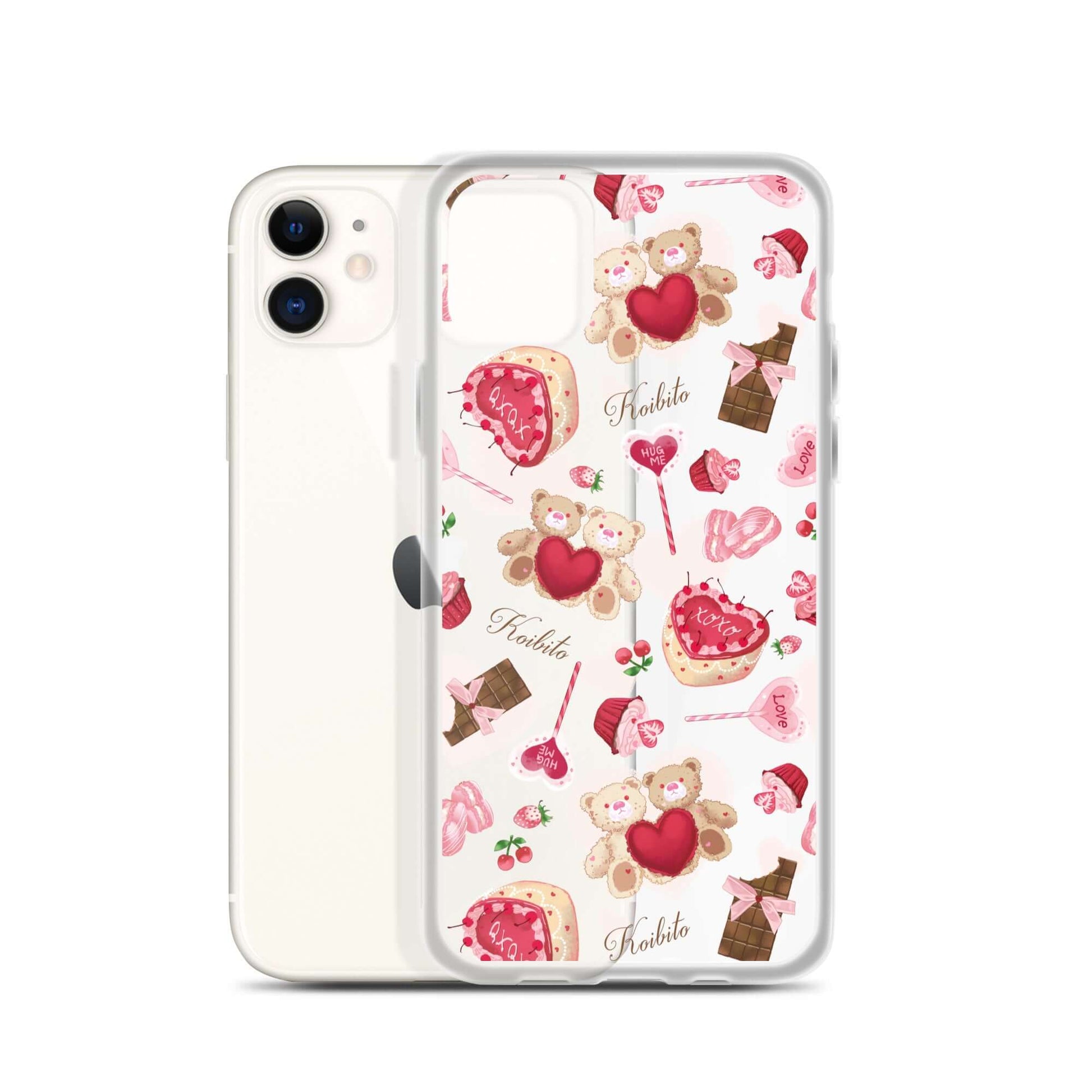 Sugar Sweetheart iPhone® Clear Case features a cute design, protecting against scratches and dirt with flexible sides.