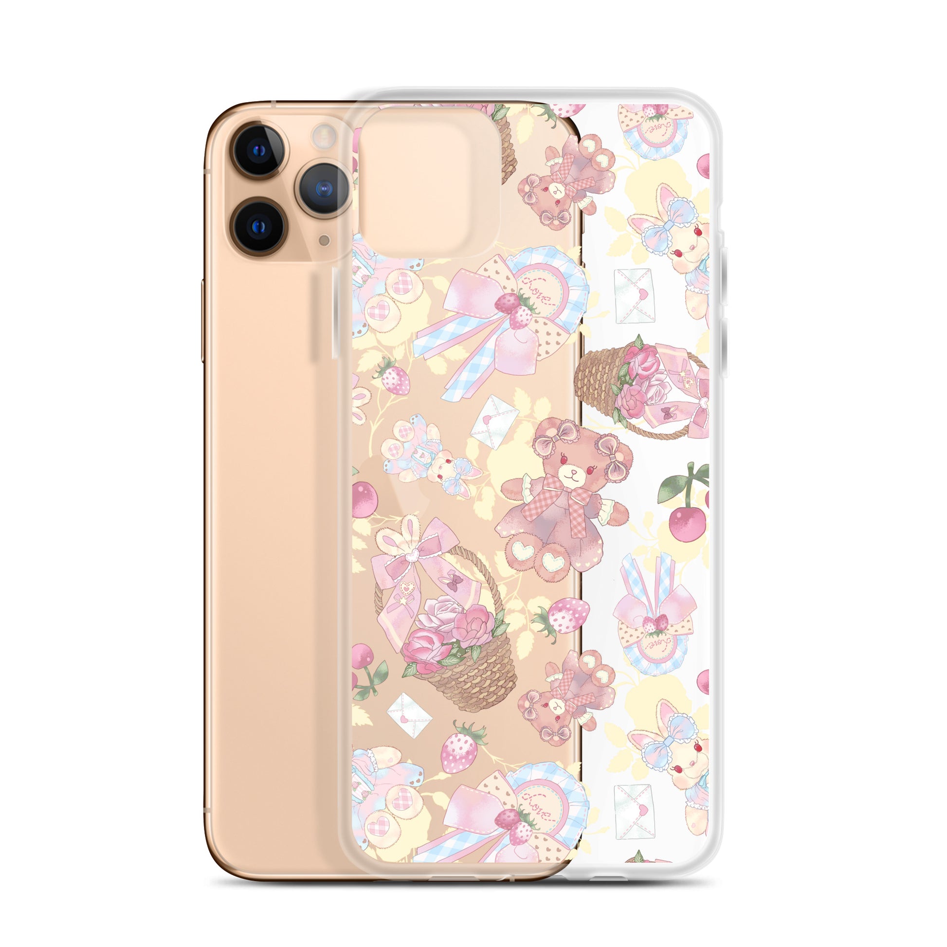 Stylish Sweet Teddy iPhone® Clear Case with a flexible design, protecting against scratches and dirt. Perfect for any iPhone!