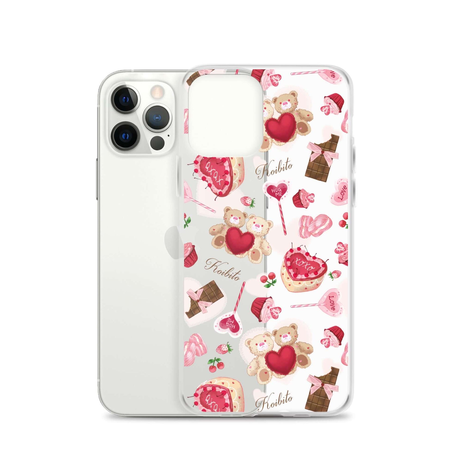 Stylish Sugar Sweetheart iPhone® Clear Case featuring adorable designs, perfect for protecting your phone in style.