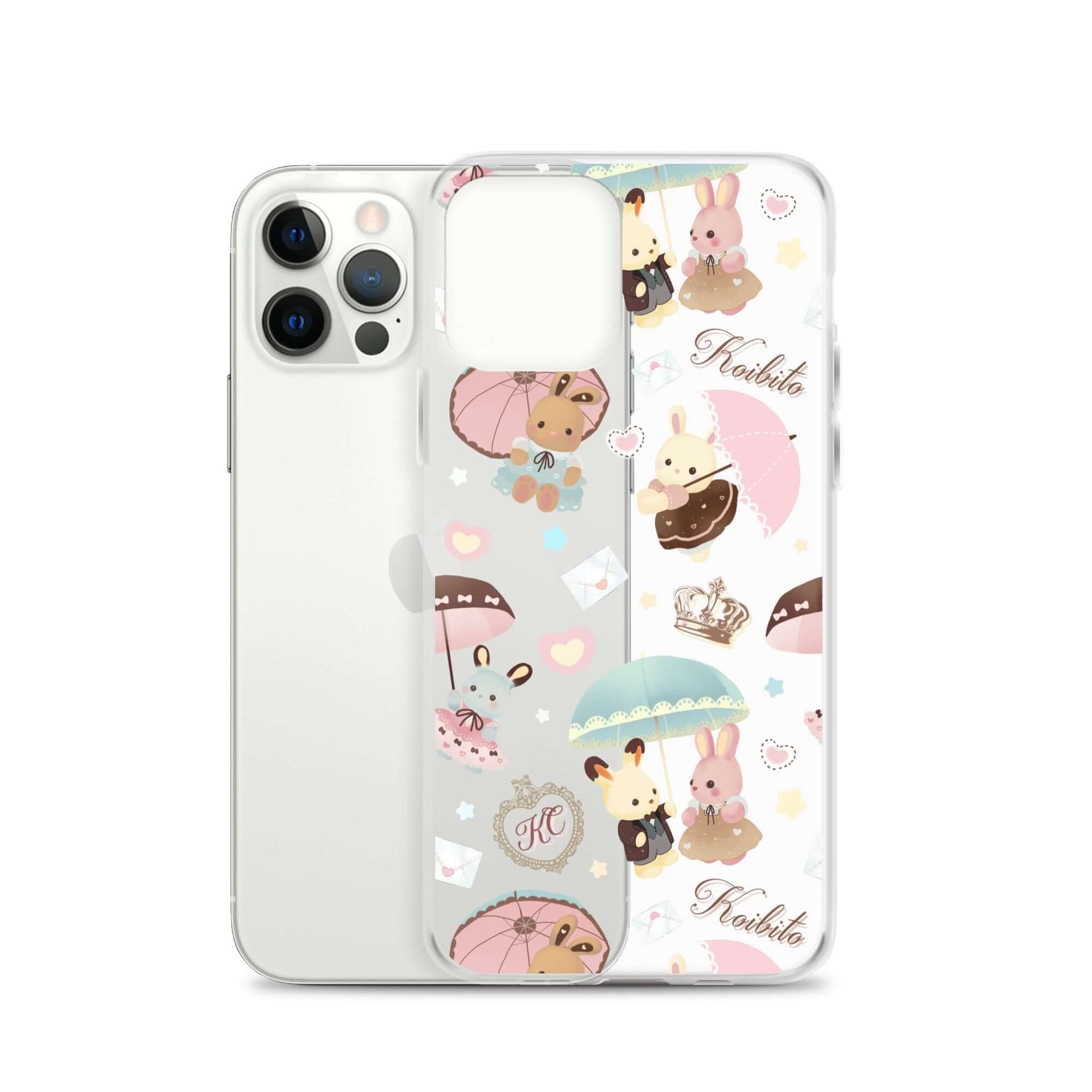 Stylish Parasol Bunny iPhone® Clear Case offers protection with a cute design, perfect for style-conscious users.