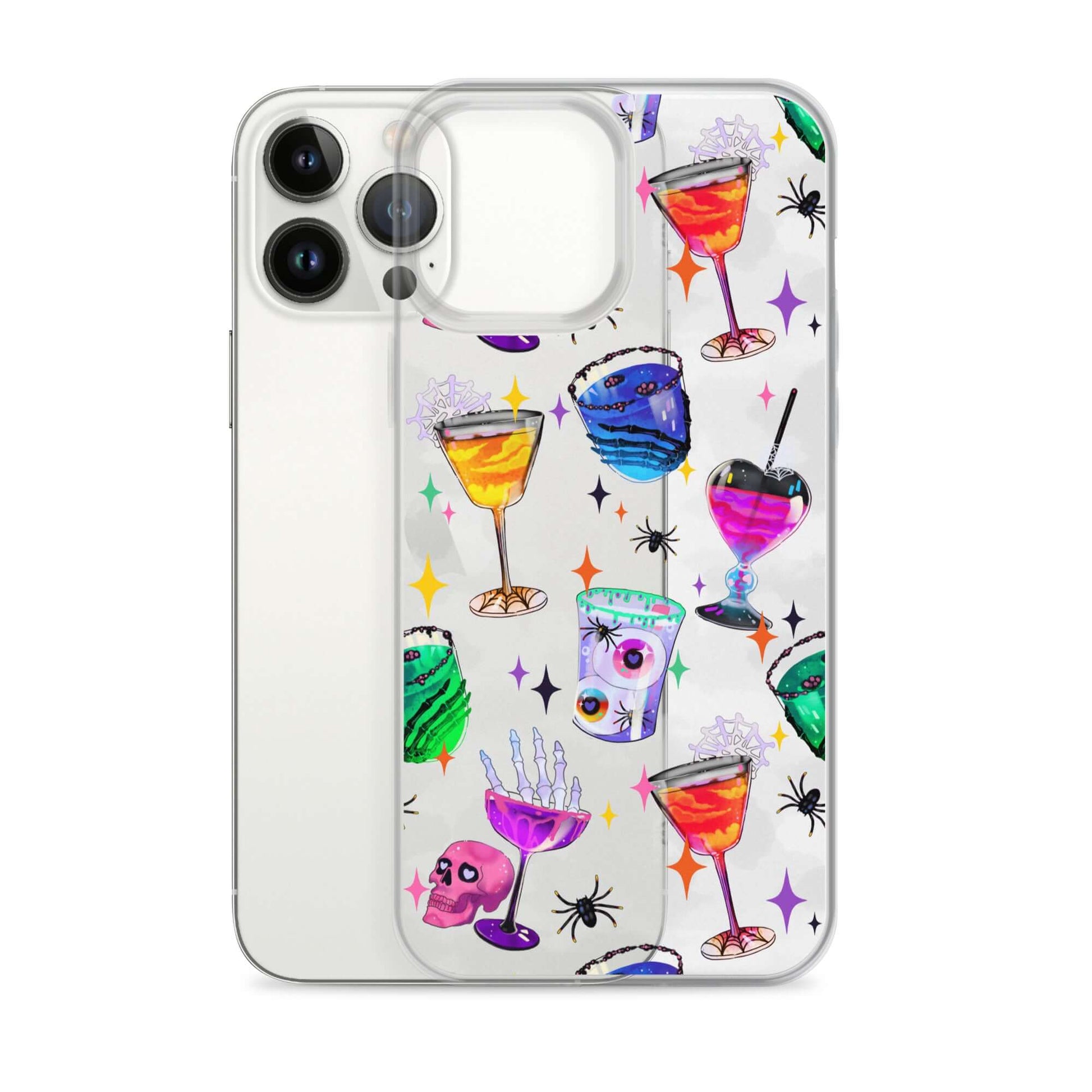 Sleek Monster Party iPhone® Clear Case with vibrant designs, offering protection against scratches and dust.