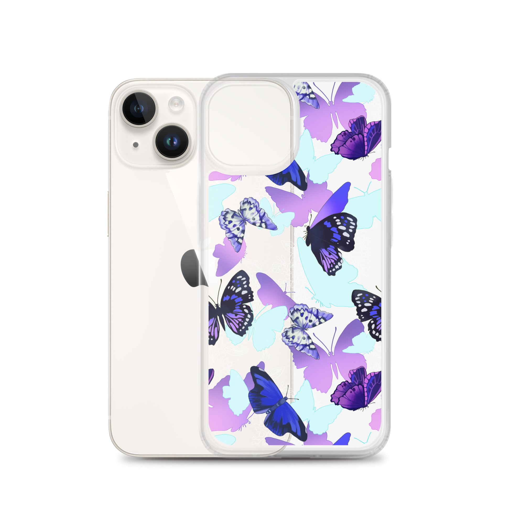 Stylish Butterfly iPhone® Clear Case provides scratch protection with a flexible design and beautiful butterfly print.
