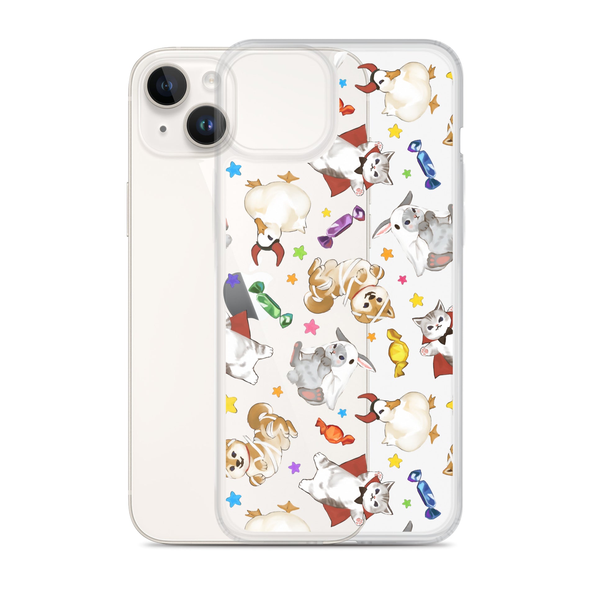Protect your phone in style with the Trick or Treaters iPhone® Clear Case, designed for durability and easy use.