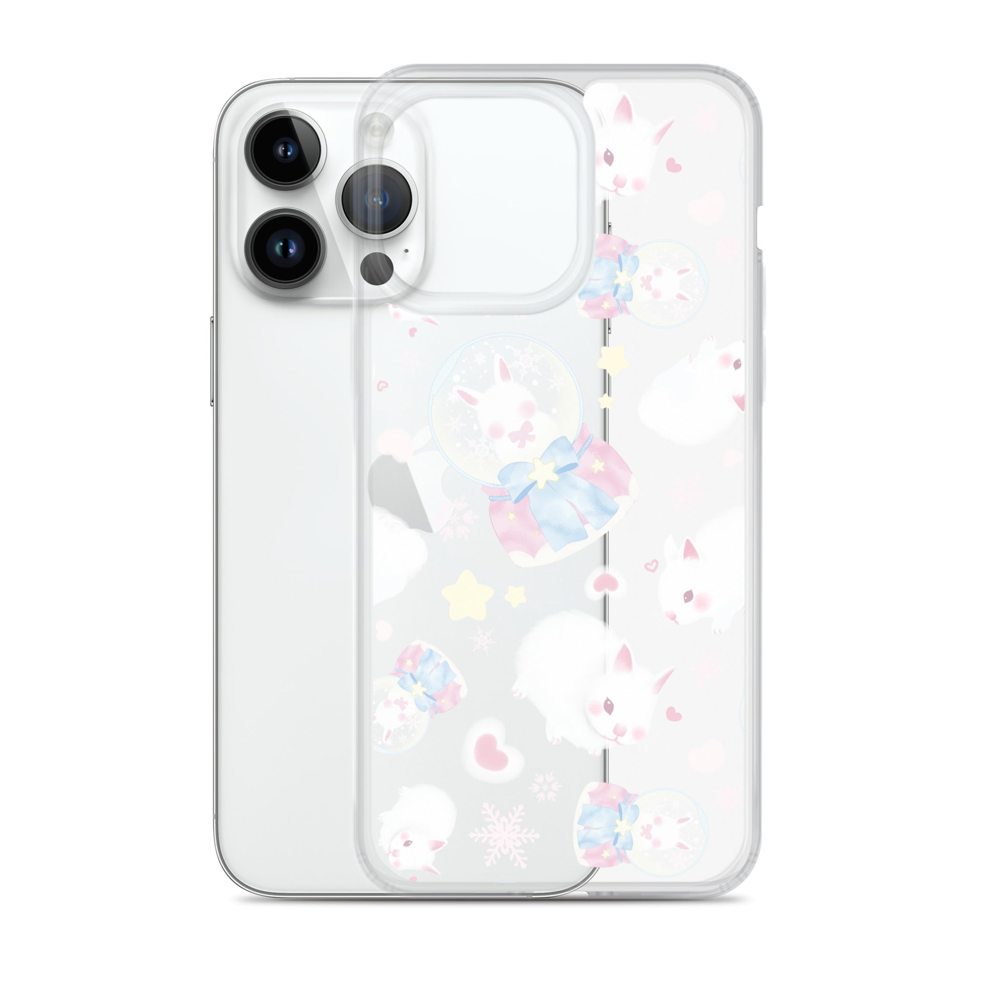 Sleek Snow Bunny iPhone® Clear Case features a flexible design for easy access and protects against scratches and dirt.