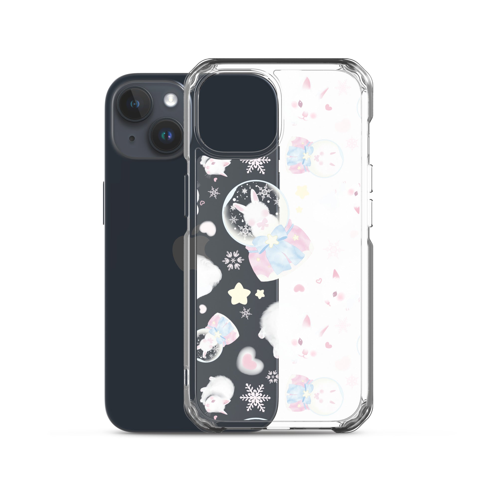 Sleek Snow Bunny iPhone® Clear Case offers stylish protection from scratches and dirt with flexible sides and solid back.