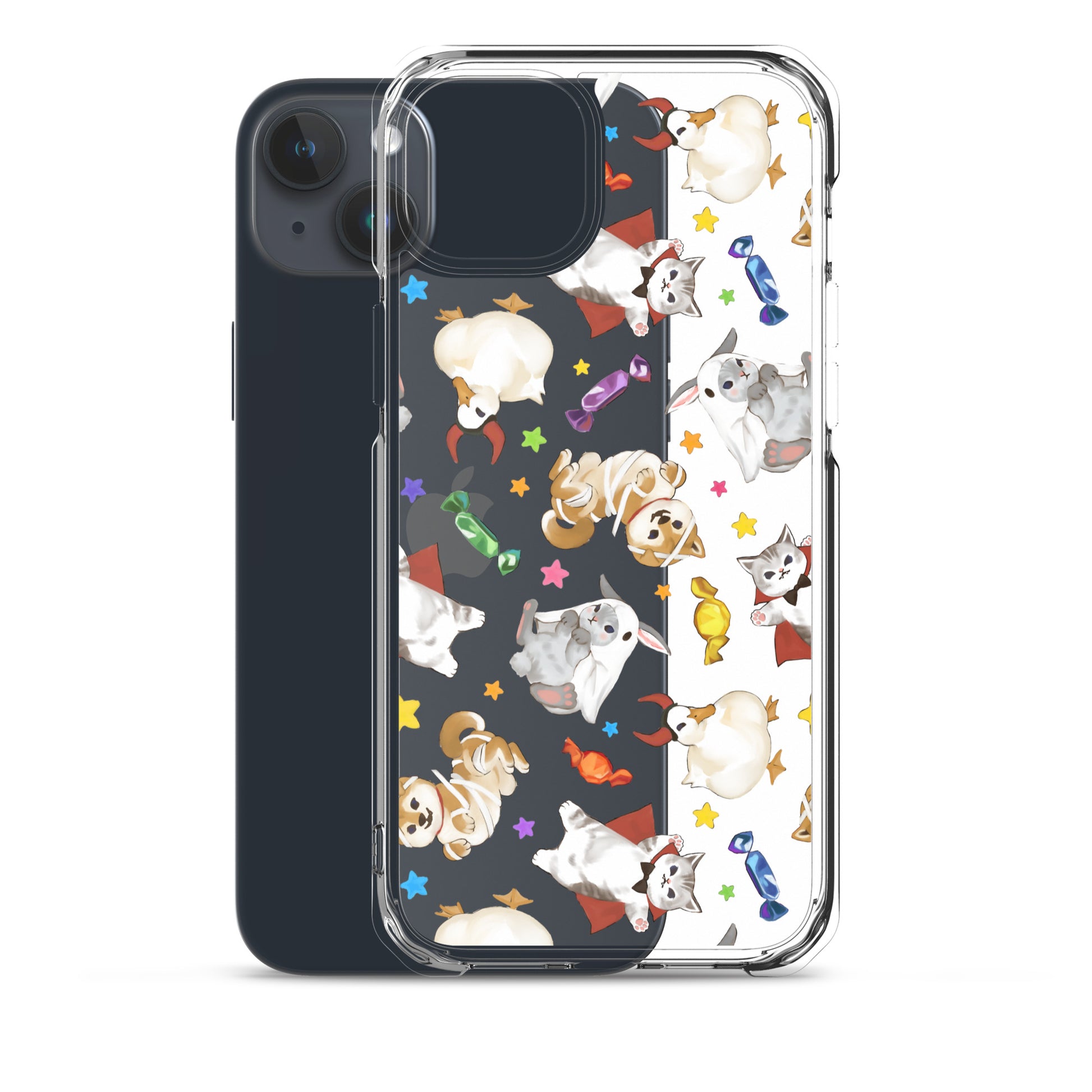 Trick or Treaters iPhone® Clear Case features a fun design, protecting your phone from scratches and dirt.