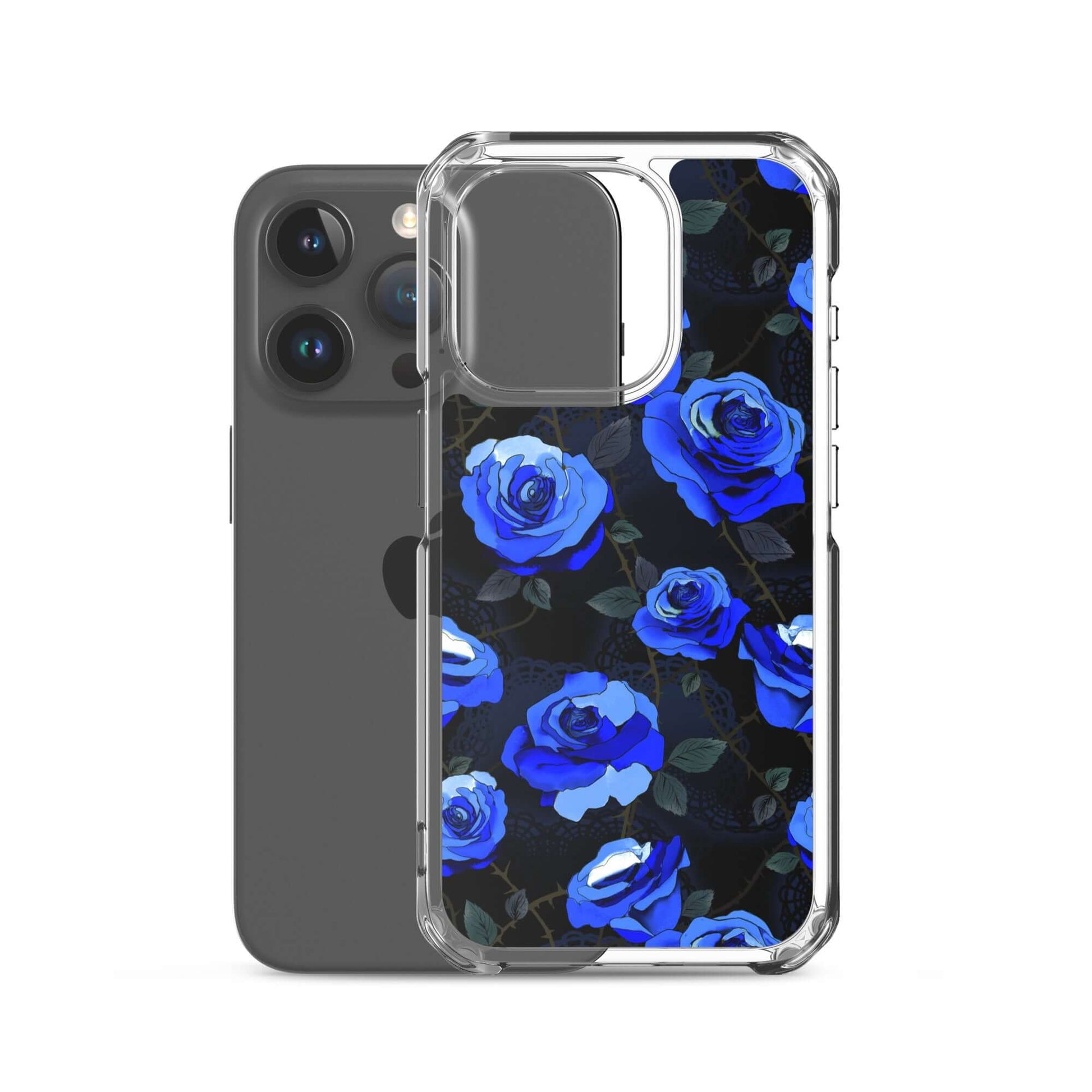 Stylish Enchanted Rose iPhone® Clear Case offers protection against scratches and dust while showcasing beautiful floral design.