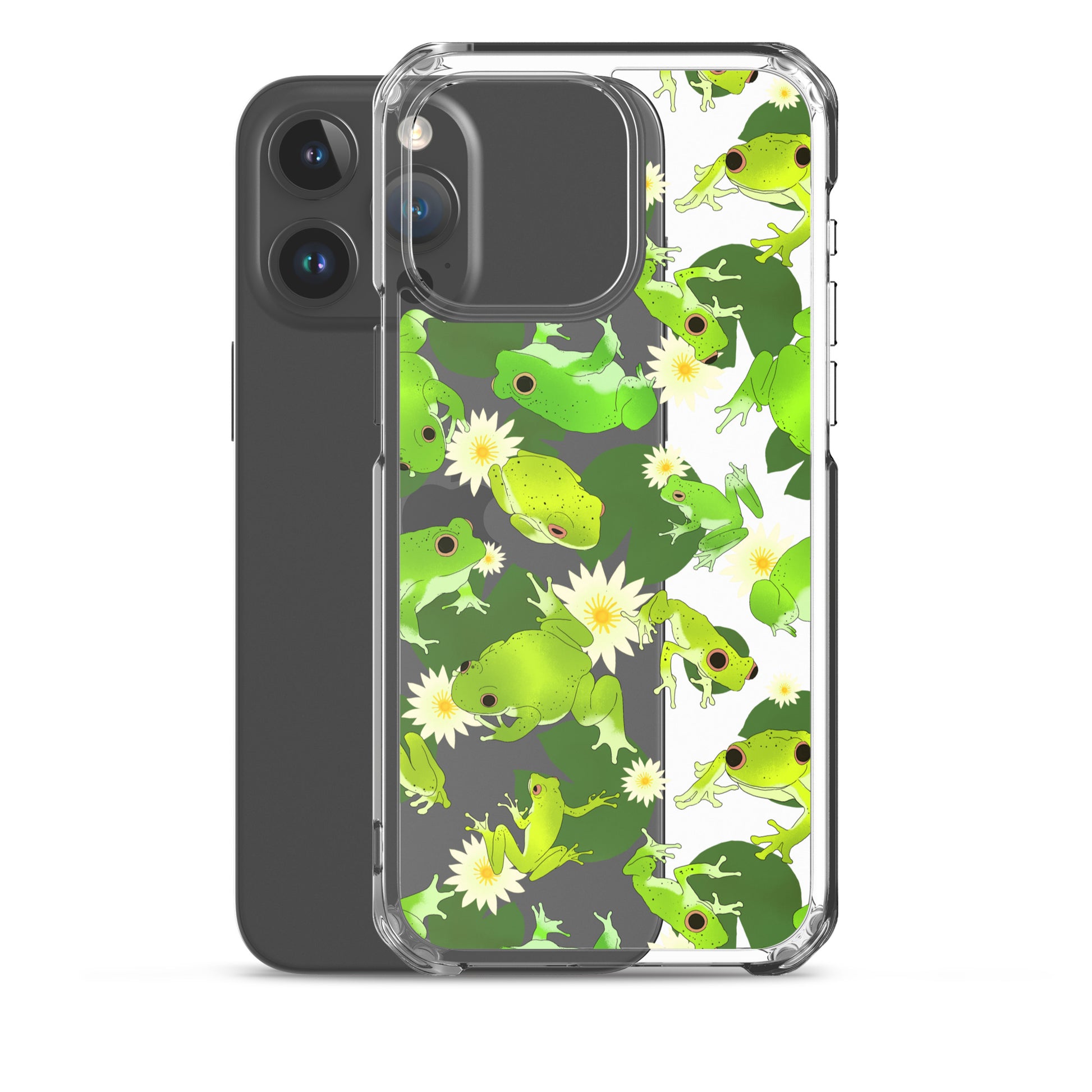 Protect your iPhone® with the Kero-kero iPhone® Clear Case featuring vibrant frog designs and easy access to ports.