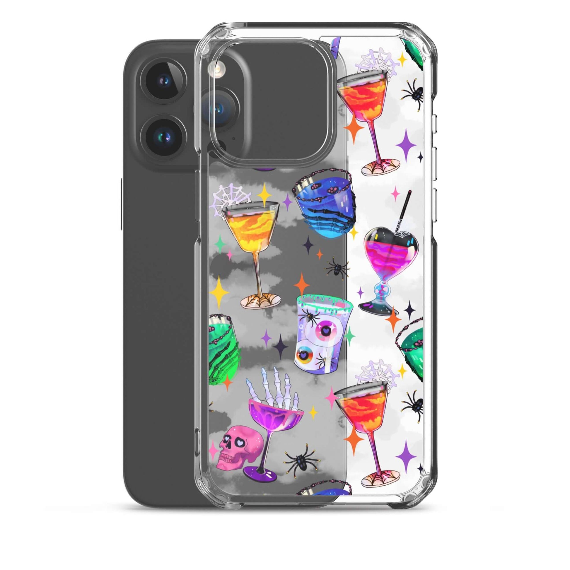Sleek Monster Party iPhone® Clear Case featuring vibrant designs, protecting your phone from scratches and dirt.