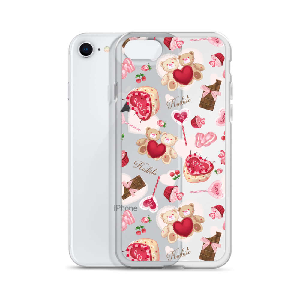 Protect your iPhone® with the stylish Sugar Sweetheart iPhone® Clear Case, featuring a playful design and easy access ports.