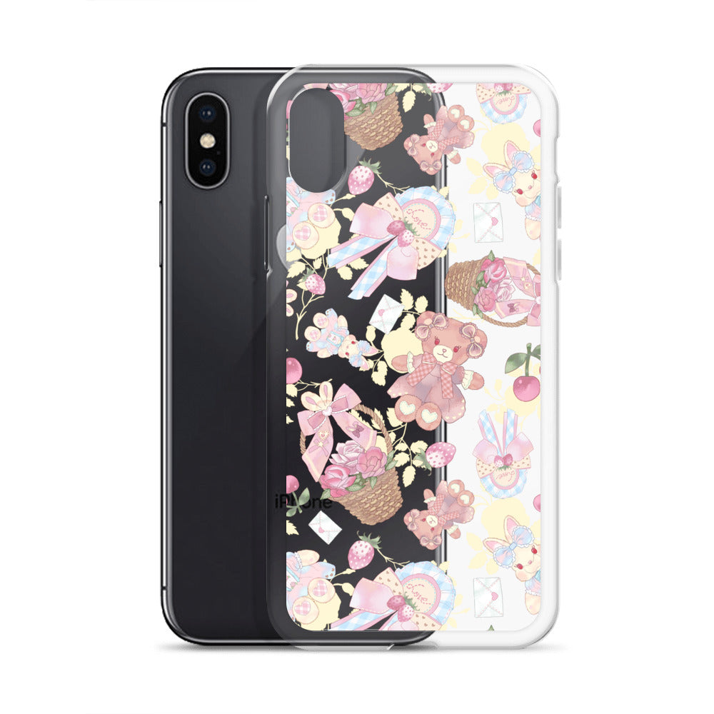 Protect your iPhone® with the Sweet Teddy iPhone® Clear Case, featuring a cute design and flexible polycarbonate sides.
