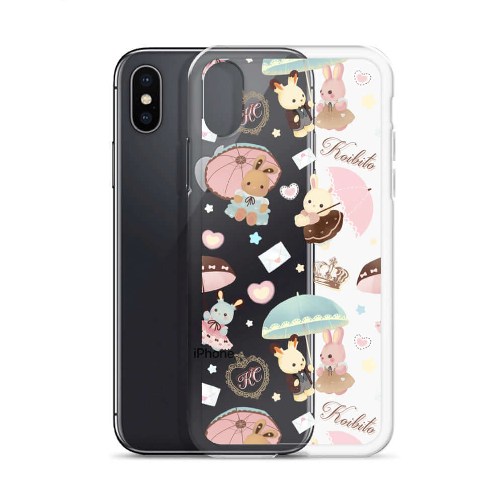 Charming Parasol Bunny iPhone® Clear Case showcases cute designs and offers essential phone protection.