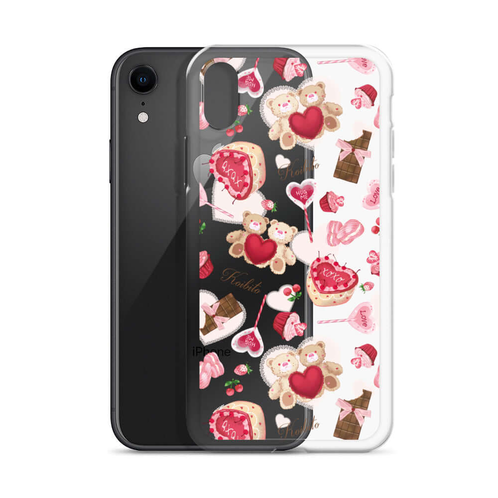 Stylish Sugar Sweetheart iPhone® Clear Case with cute designs, offering protection from scratches and dirt.
