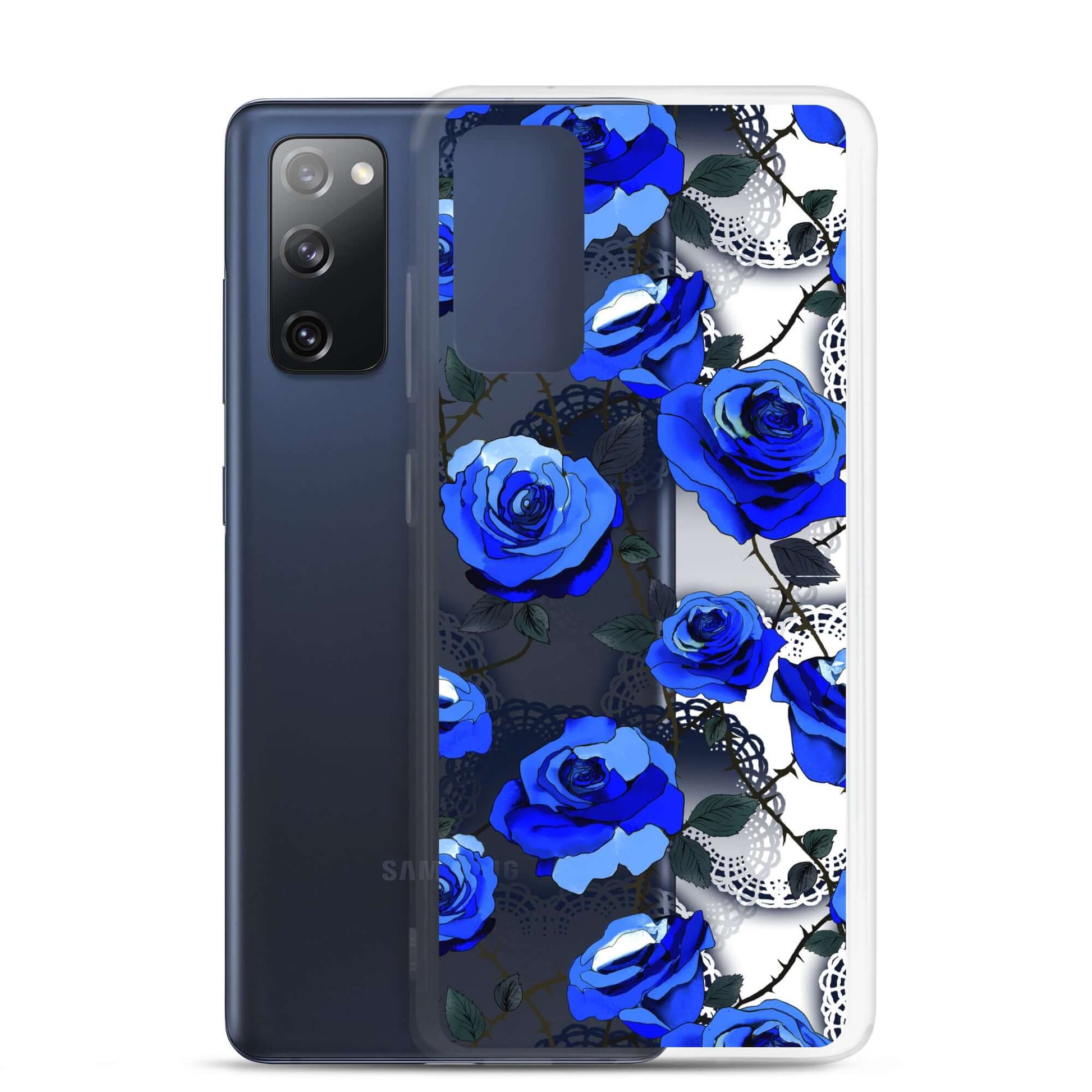 Protect your phone with the Enchanted Rose Samsung® Clear Case (Transparent), featuring a sleek design and vibrant rose pattern.