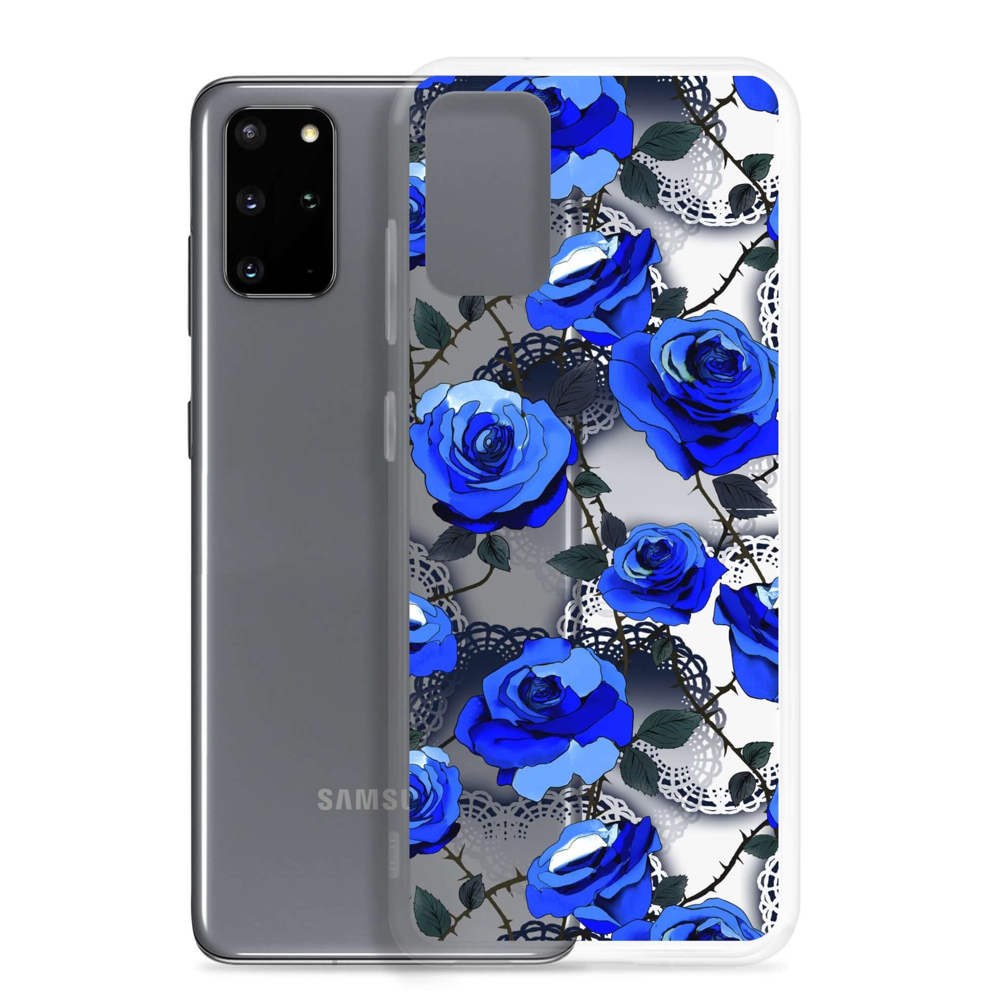 Showcasing the Enchanted Rose Samsung® Clear Case (Transparent), perfect for protection and style on your Samsung® device.