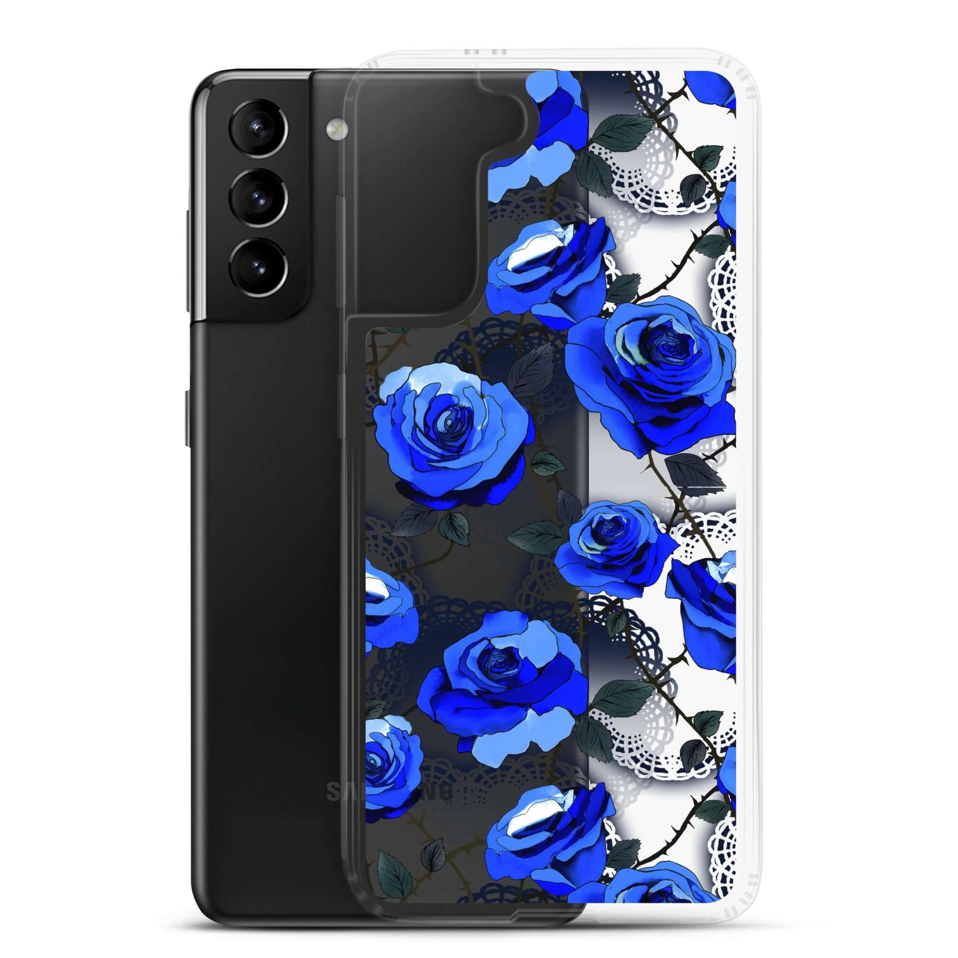 Sleek Enchanted Rose Samsung® Clear Case (Transparent) offers protection with stylish design for your Galaxy S21 Plus.