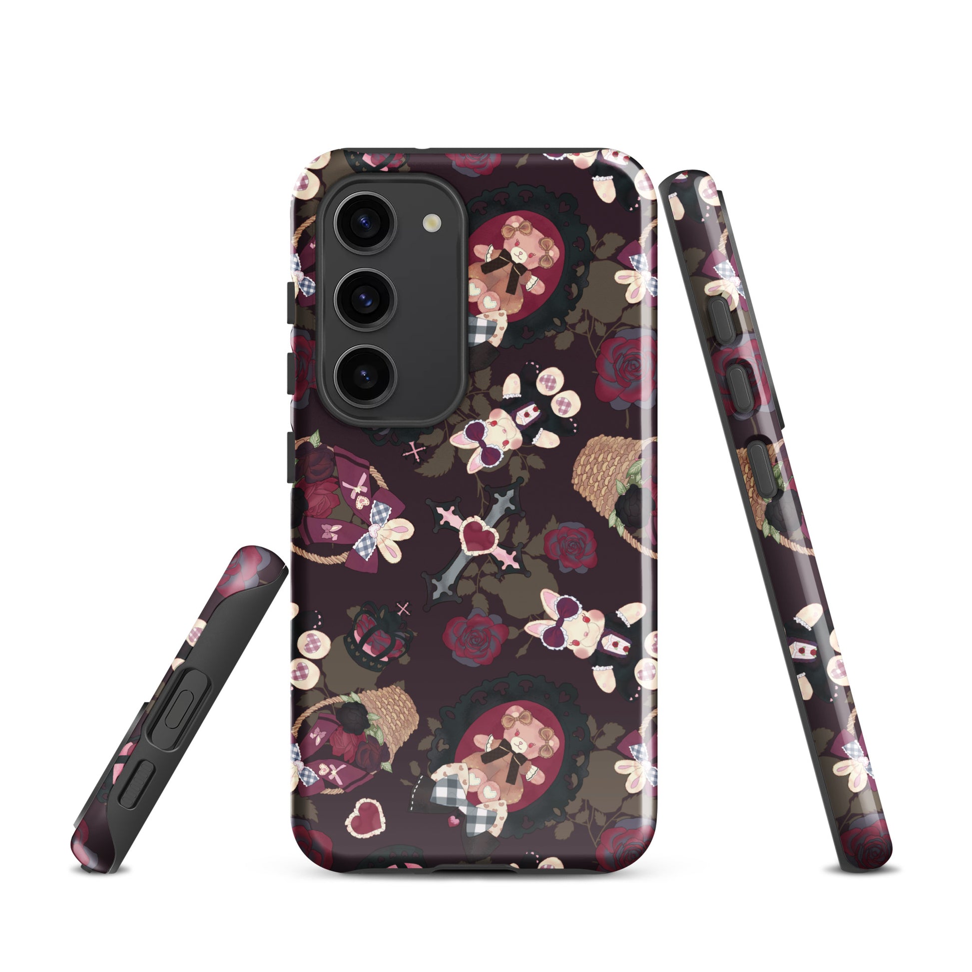 Stylish Gothic Teddy Samsung® Tough Case featuring a unique design for ultimate protection and aesthetic appeal.