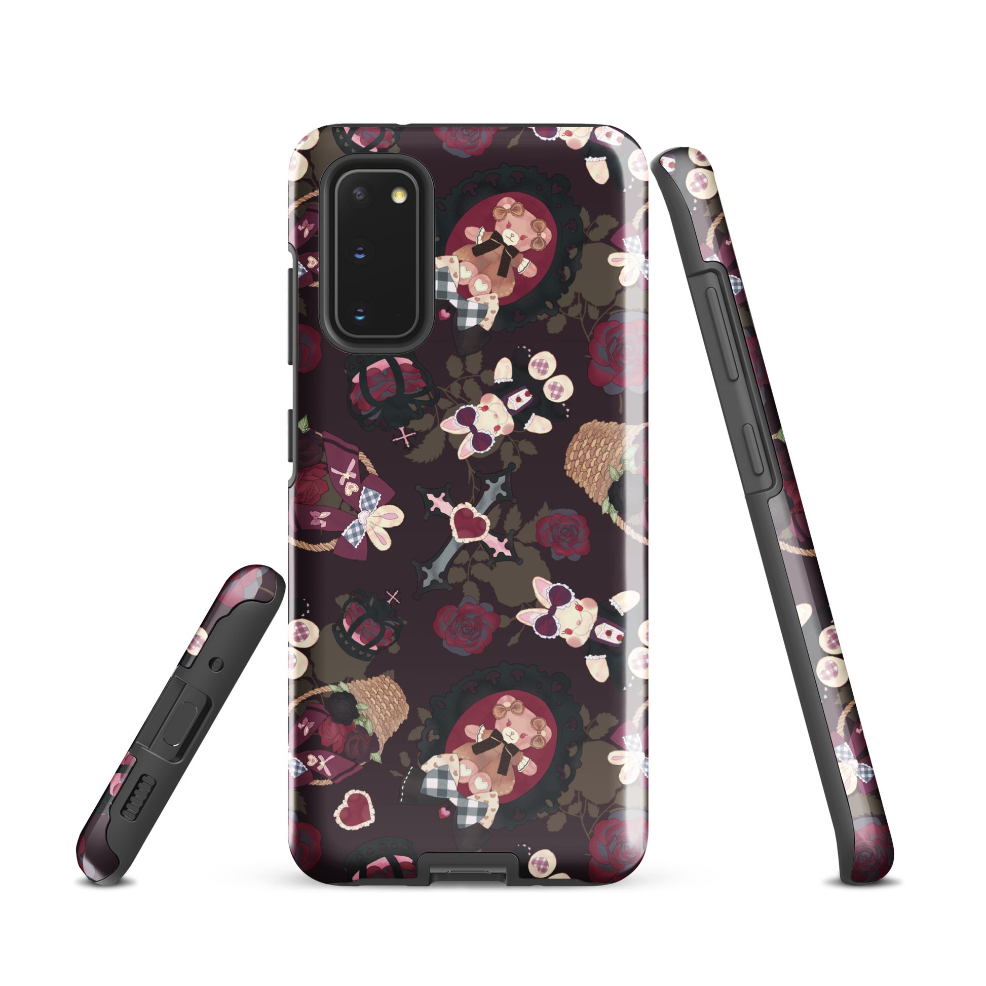 Gothic Teddy Samsung® Tough Case showcasing vibrant designs, combining style with durable protection for your phone.