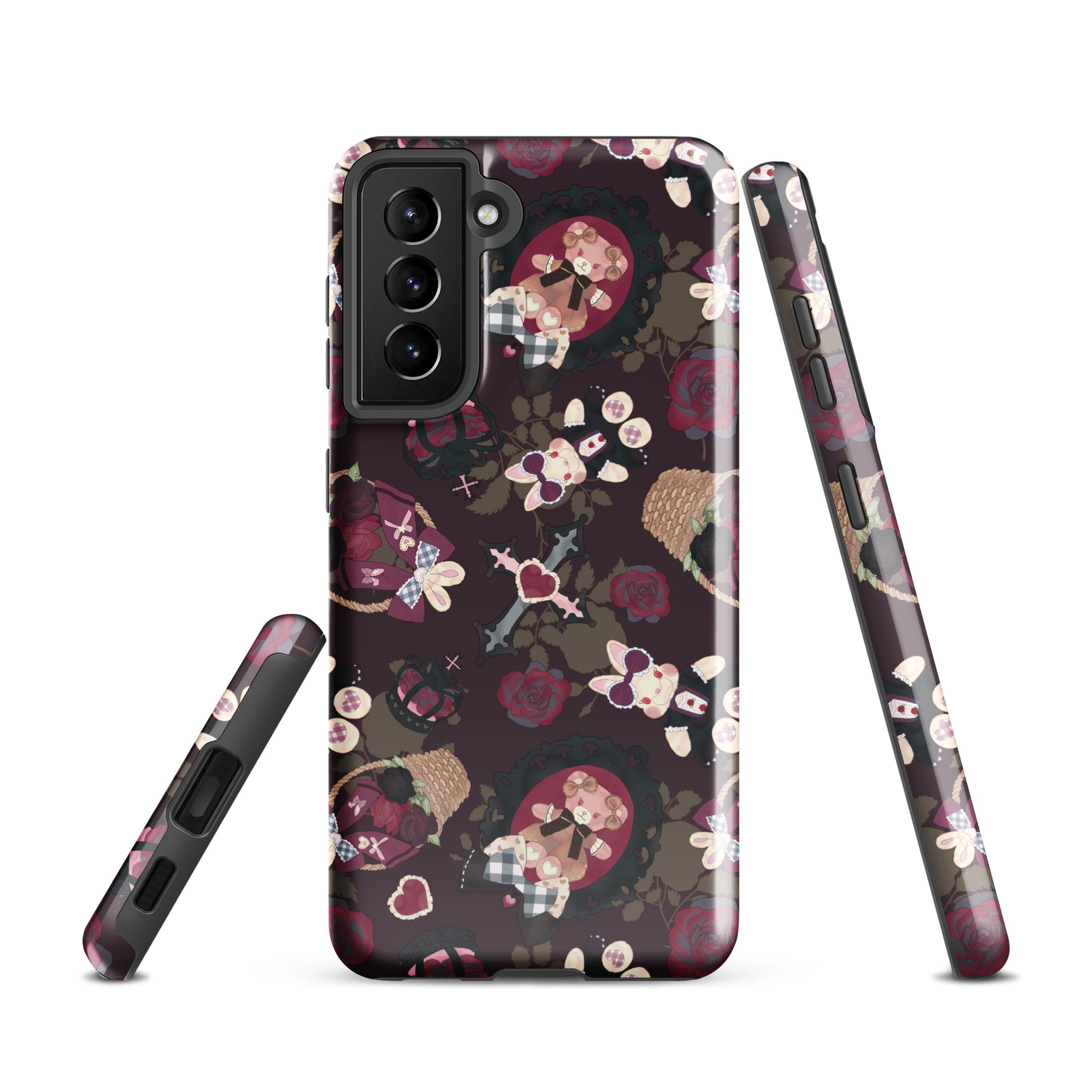 Stylish Gothic Teddy Samsung® Tough Case featuring a unique design for durable protection and artistic flair.