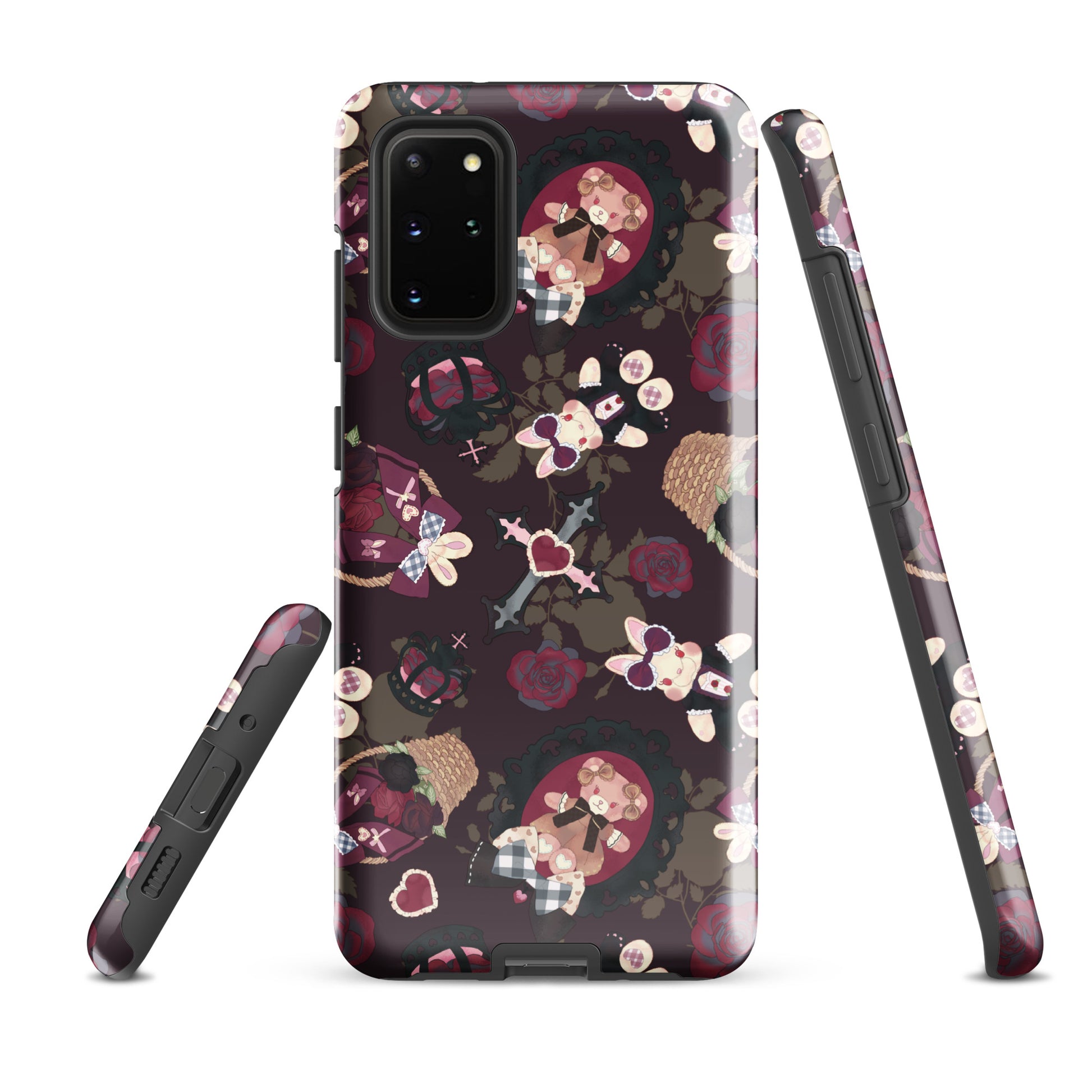 Stylish Gothic Teddy Samsung® Tough Case featuring a unique design, offering durable, impact-resistant protection.