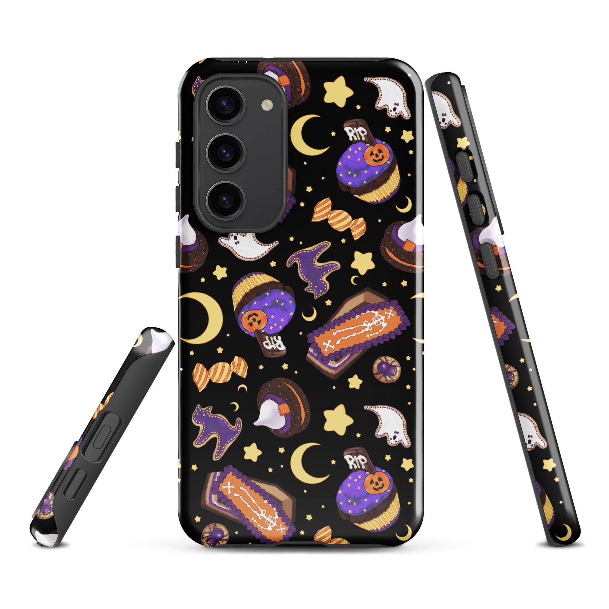 Halloween Treat Samsung® Tough Case featuring colorful spooky designs for stylish, durable phone protection.