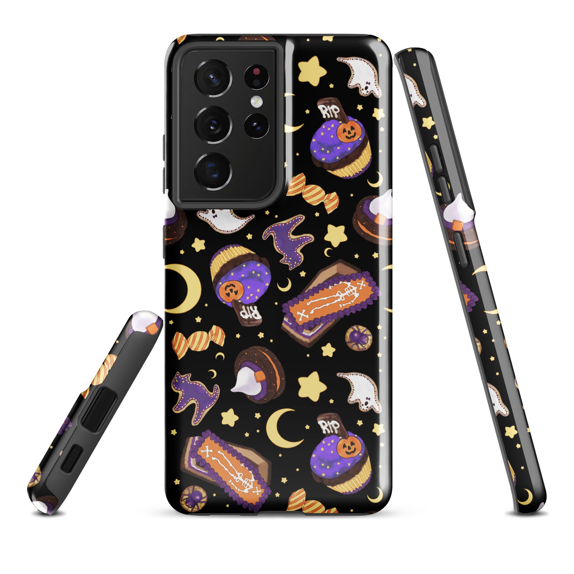 Halloween Treat Samsung® Tough Case features a vibrant design with spooky treats, ensuring your phone stays stylish and protected.