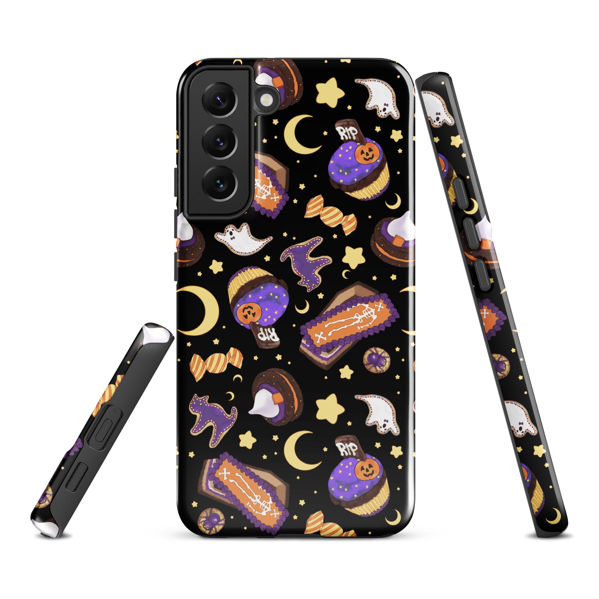 Protect your phone in style with the Halloween Treat Samsung® Tough Case, featuring fun Halloween designs.