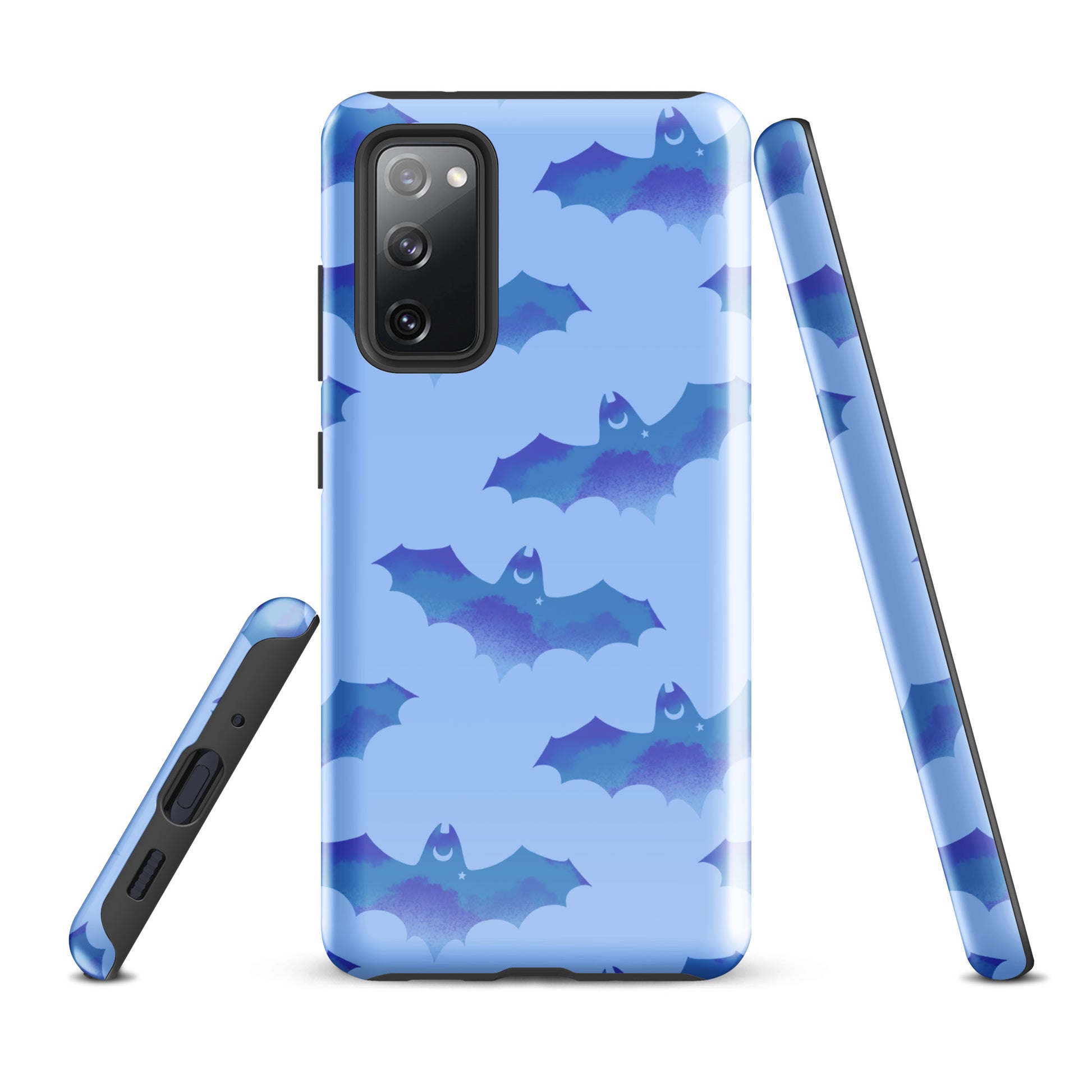 Stylish Lilith Samsung® Tough Case featuring a blue bat design, ensuring protection and impact resistance for your phone.