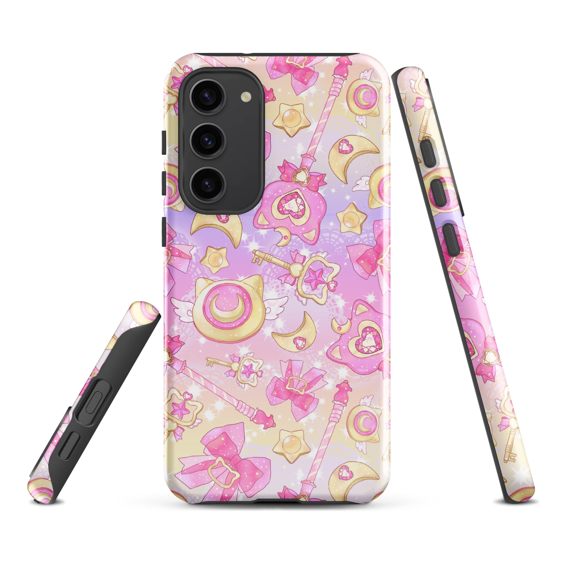 Stylish Magical Girl Samsung® Tough Case features colorful designs, perfect for protecting your magical gadgets on the go.