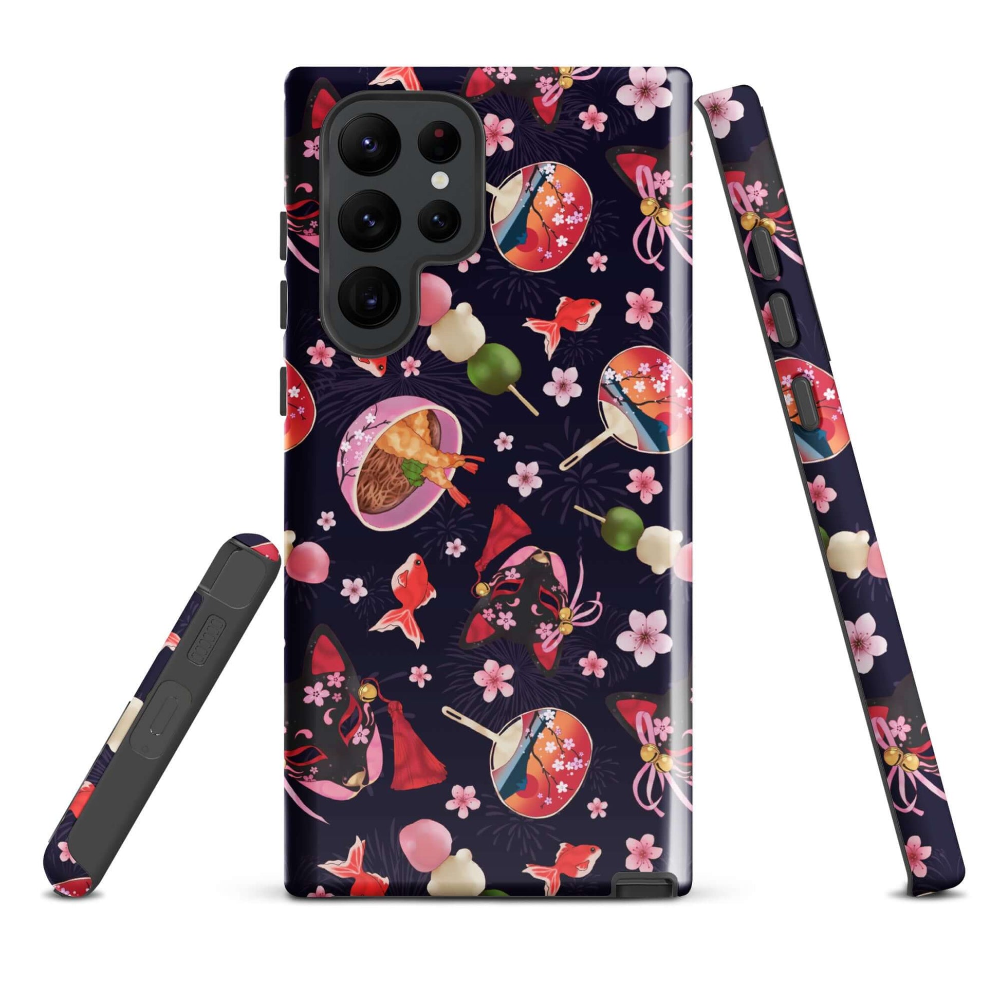 Matsuri Samsung® Tough Case features vibrant designs, ensuring protection and style for your Samsung Galaxy S22 Ultra.