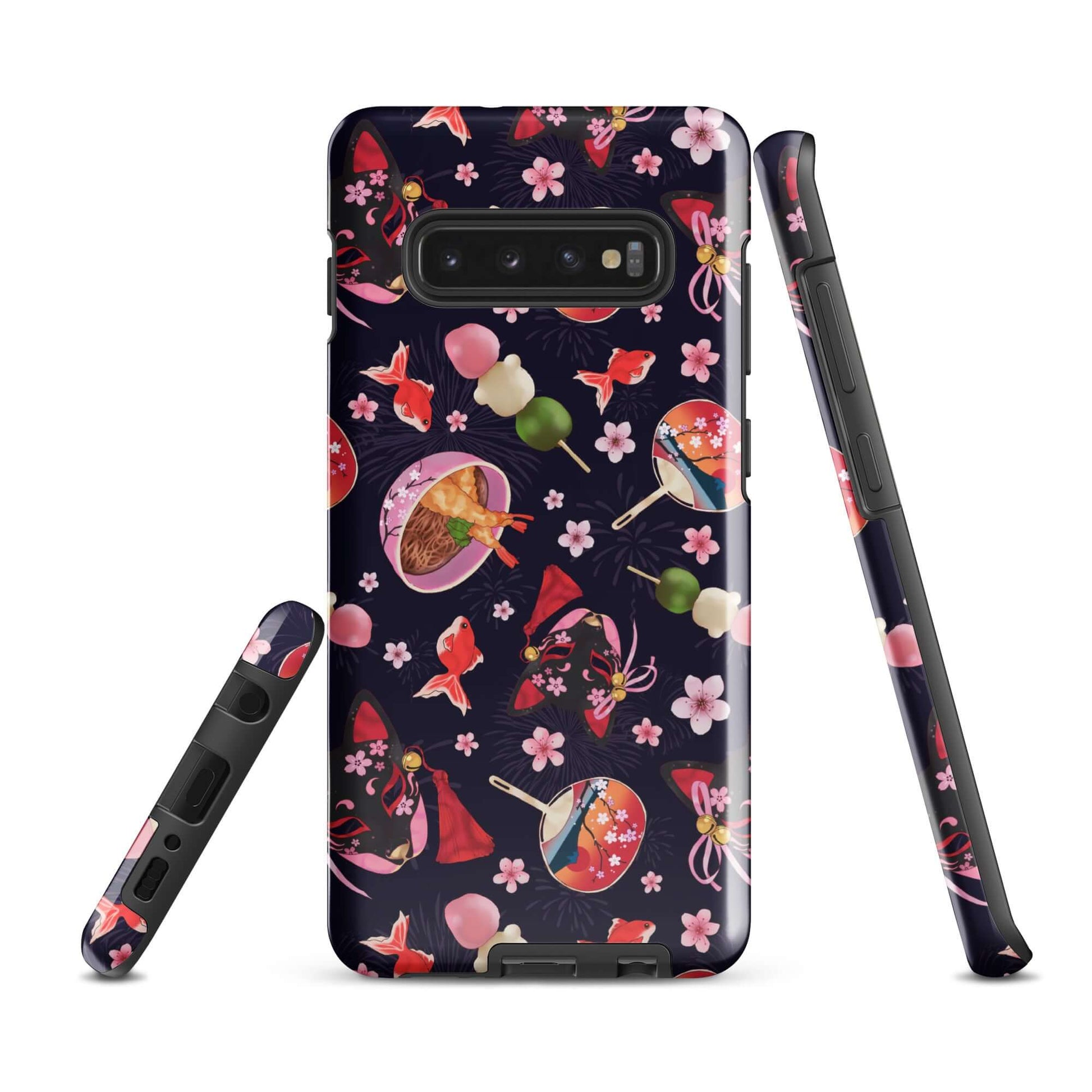Matsuri Samsung® Tough Case features vibrant designs, offering protection and style for your Samsung Galaxy S10 Plus.