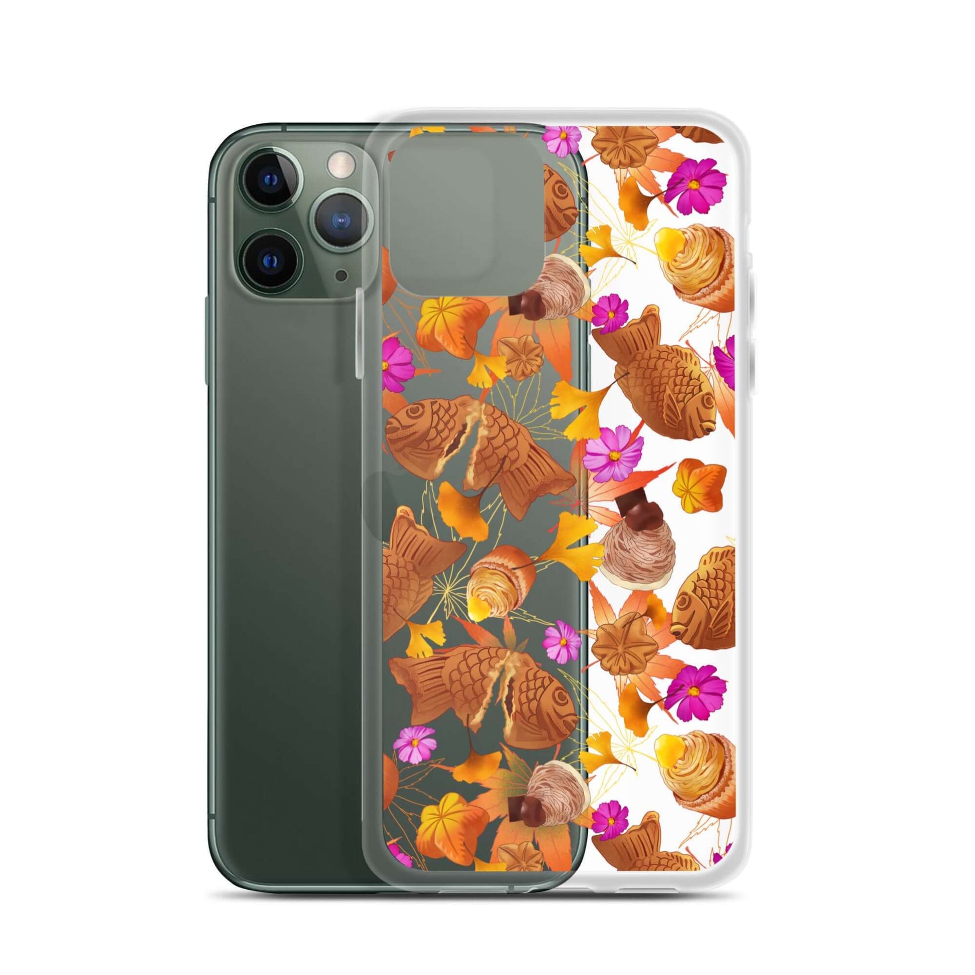 Stylish Momiji iPhone® Clear Case featuring a beautiful design, offering protection from scratches and dirt.