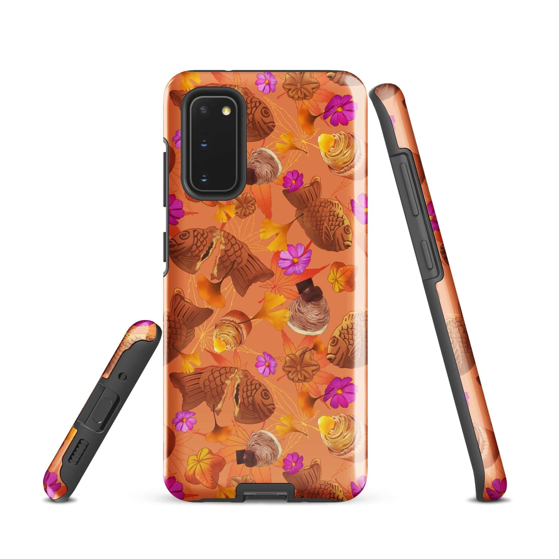 Stylish Momiji Samsung® Tough Case featuring vibrant designs, offering impact resistance and dual-layer protection.