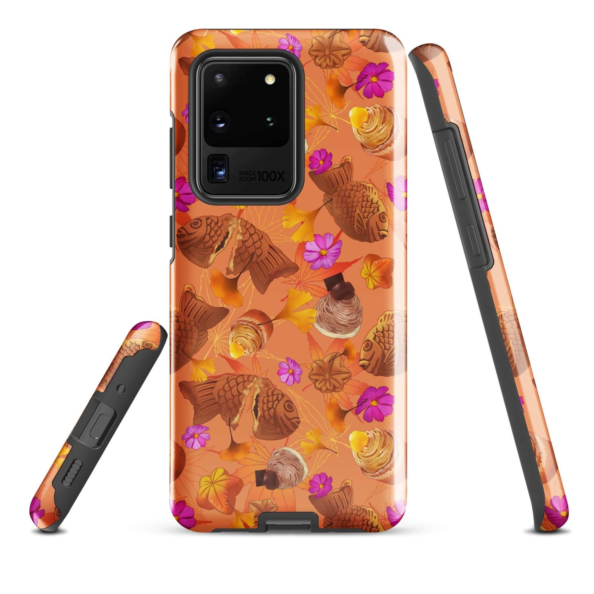Stylish Momiji Samsung® Tough Case features vibrant designs and dual-layer protection for ultimate phone safety.