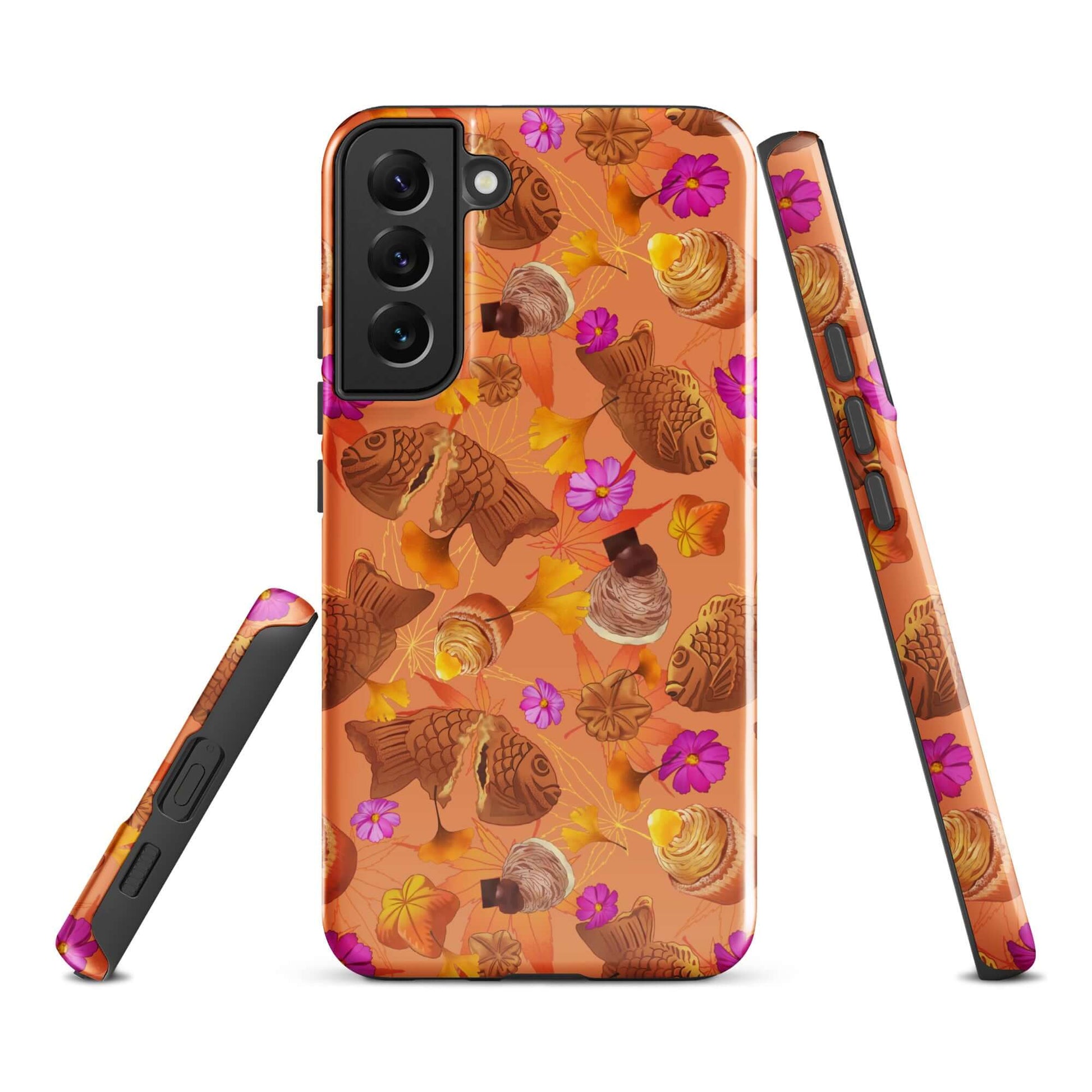 Stylish Momiji Samsung® Tough Case showcases vibrant art and offers dual-layer protection for your Galaxy S22 Plus.
