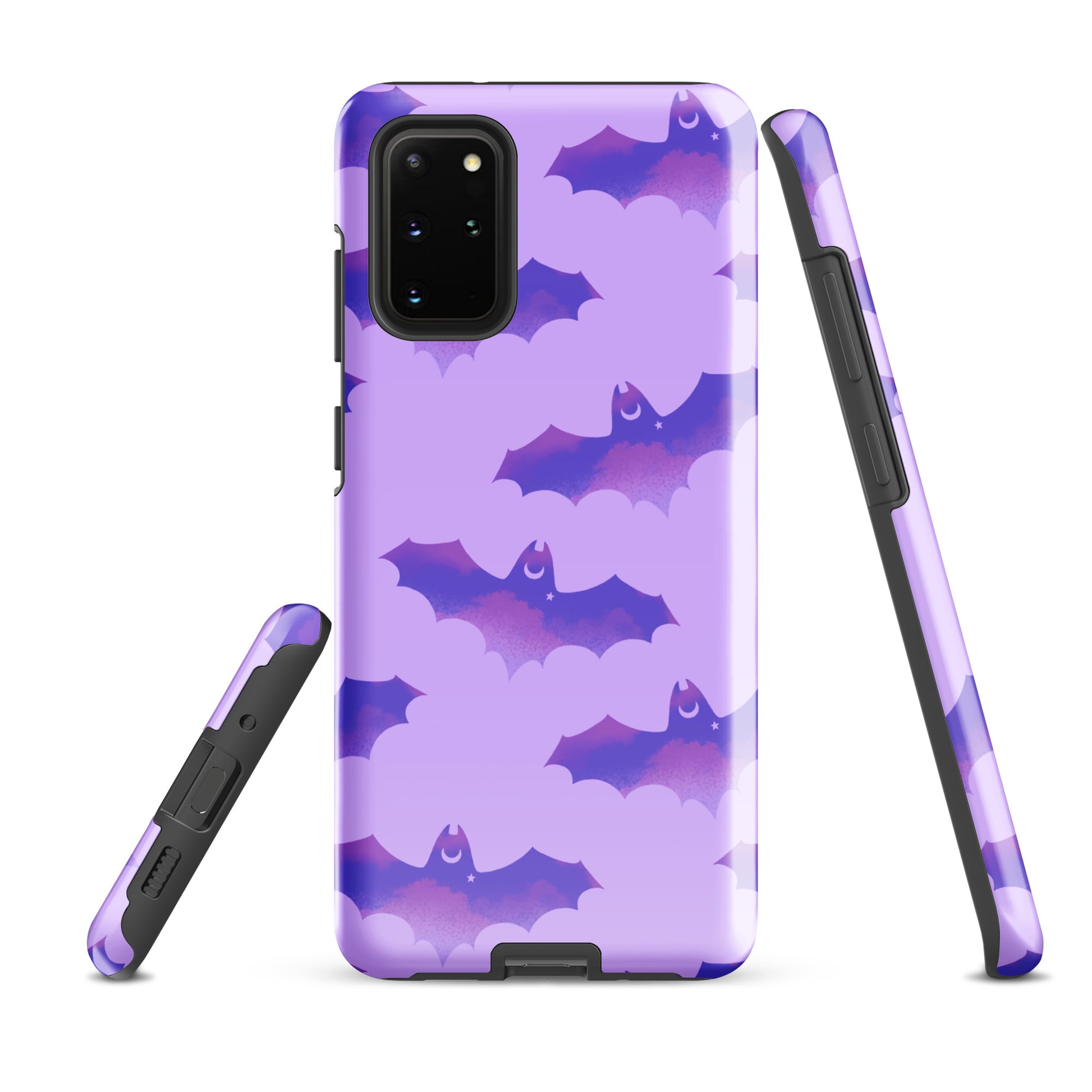 Morrigan Samsung® Tough Case features a stylish bat design, offering sleek protection for your device against bumps.