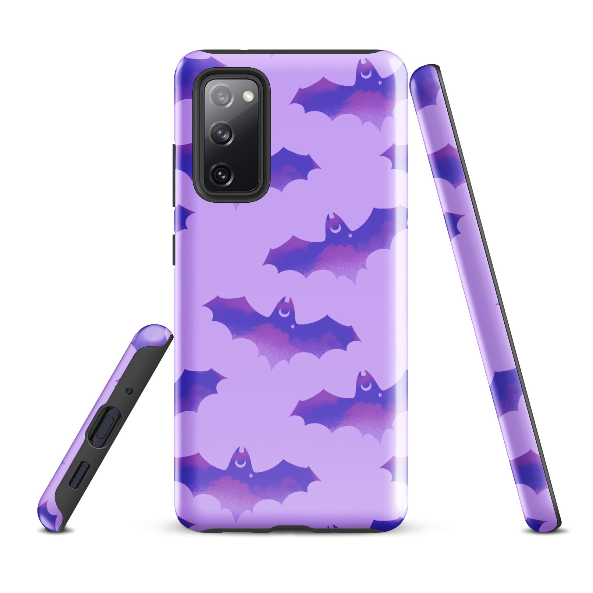 Morrigan Samsung® Tough Case features a stylish bat design, offering durability and protection for your phone.